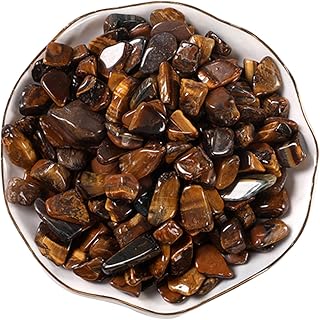 Beaupretty 1 Conjunto De Cascalho De Olho De Tigre Amarelo Bonsai DIY Rochas Cristais Polido Cascalho Aquário Decorações De Cascalho Vasos Enchimentos Para Plantas Aquários Pedras De Aquário