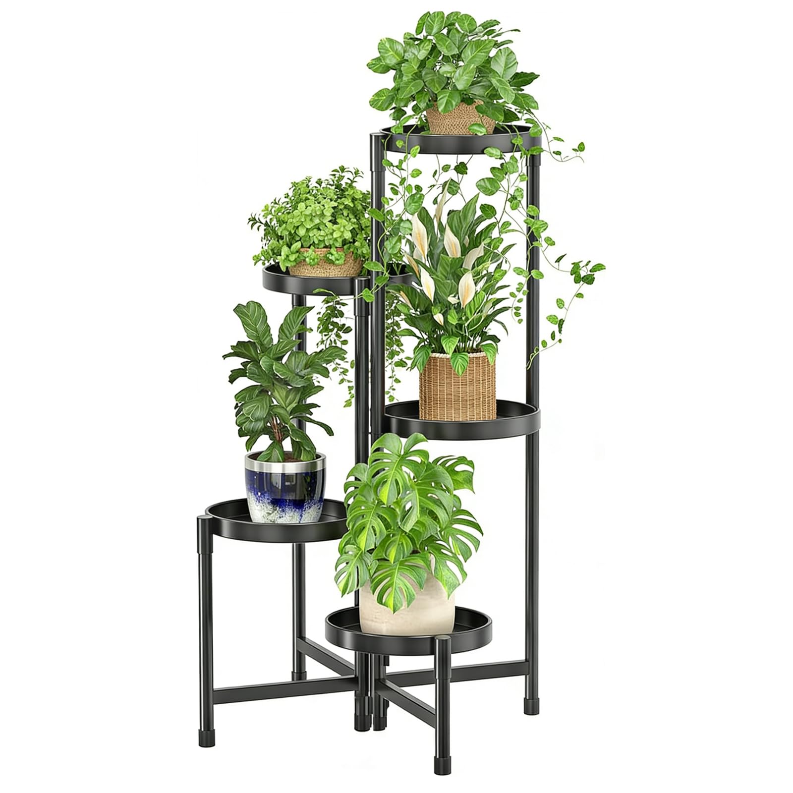 Simple Trending 5-Tier Rotating Plant Stand