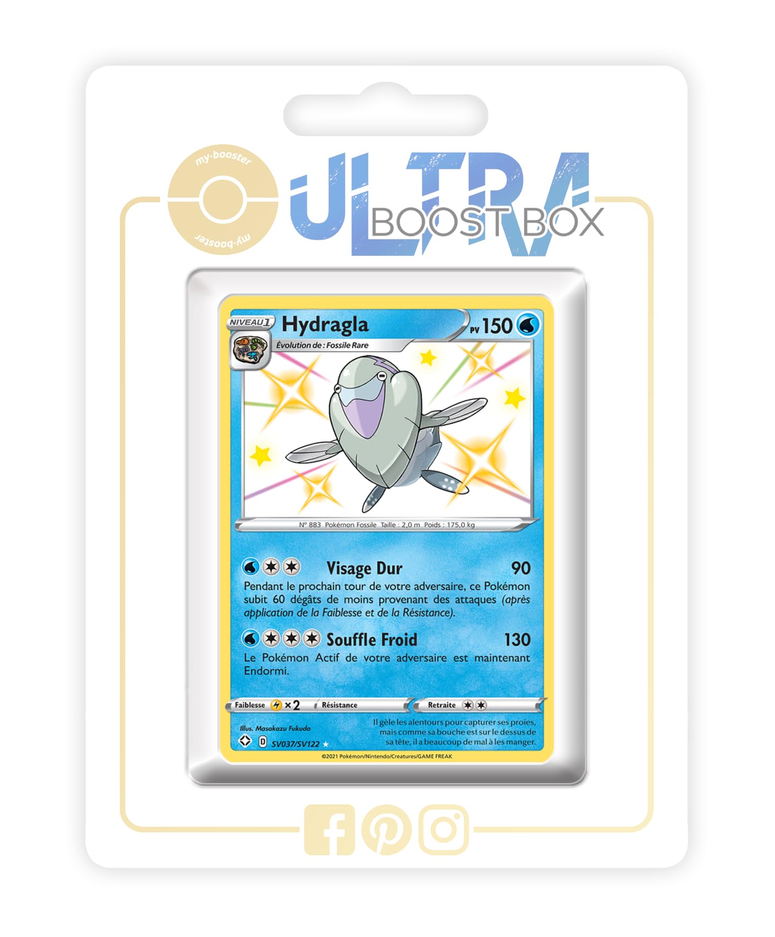 my-booster Hydragla (Arctovish) SV037/SV122 Cromatico Secreto X Écarlate et Violet 4.5 Destinées Radieuses - Box di 10 carte Pokémon Francese