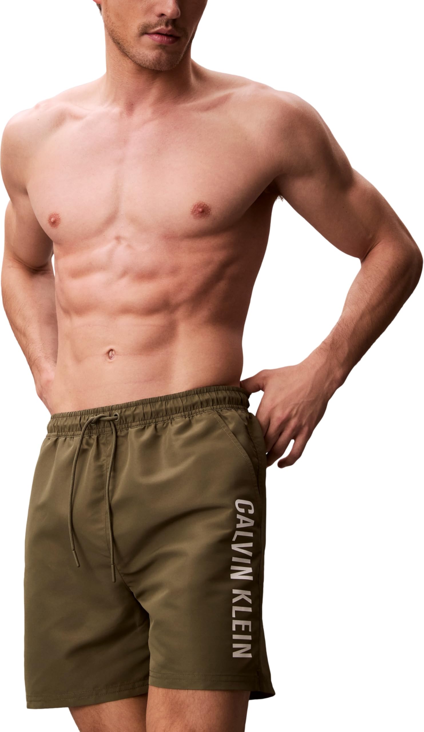 Calvin Klein Herren Medium Drawstring Lv00n61047 Badehose (1er Pack)