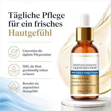 Deep Collagen Serum Peptide Serum Face Lift Serum with Ghk-Cu Peptides & Collagen Moisture & Firming Reduces Fine Lines Smoothing Hydrating Liquid Solution for All Skin Types