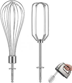 2 stycken omrörningsstavar i rostfritt stål för handmixer ersättning – högpresterande visp för bakning, matlagning, kompatibel med Philips handmixer och de flesta elektriska omrörare