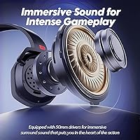 Vista 29 de NUBWO G06 - Audífonos inalámbricos para videojuegos con micrófono para PS5, PS4, PC, Mac, 3-en-1, inalámbricos 2.4GHz para PlayStation, modo Naranja