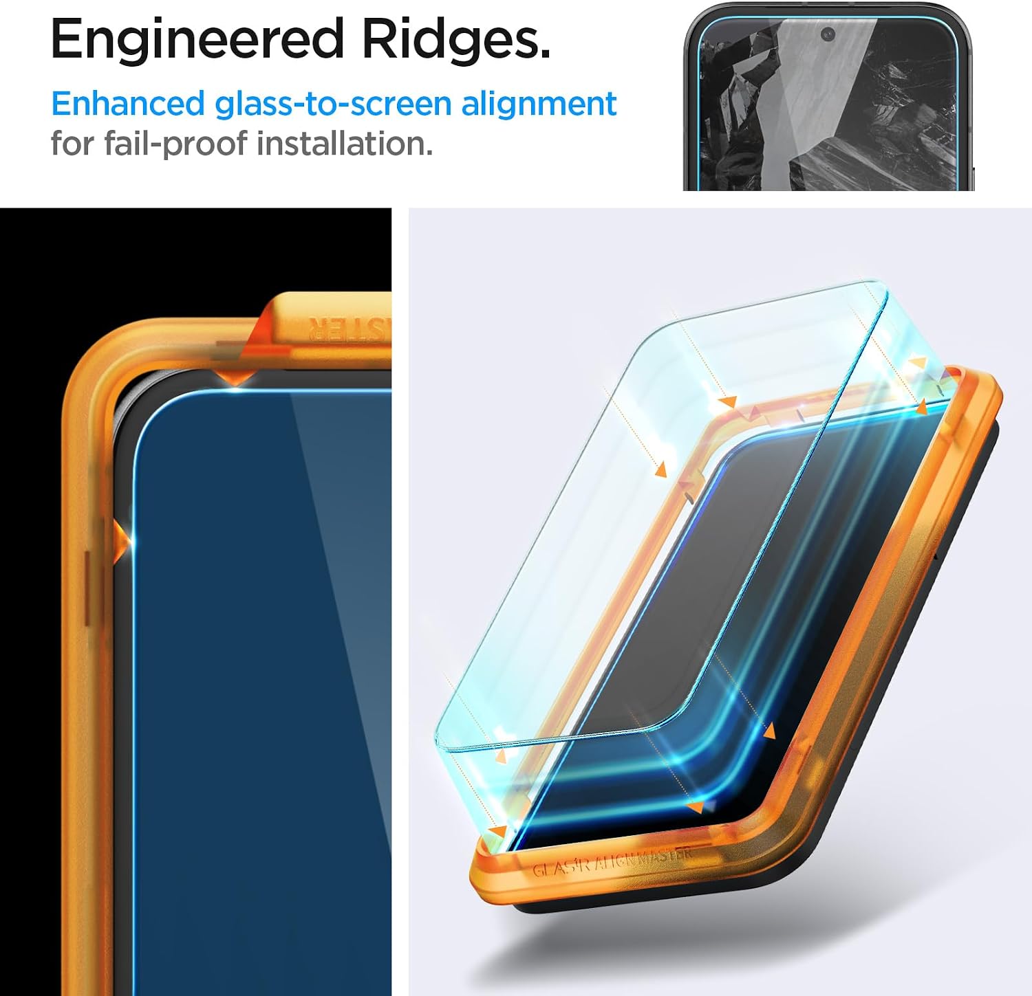 Spigen Tempered Glass Screen Protector [GlasTR AlignMaster] designed for Pixel 8a [Case Friendly] - 2 Pack…