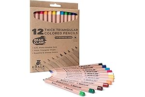 Koala Tools Bear Claw Colored Triangular Pencils