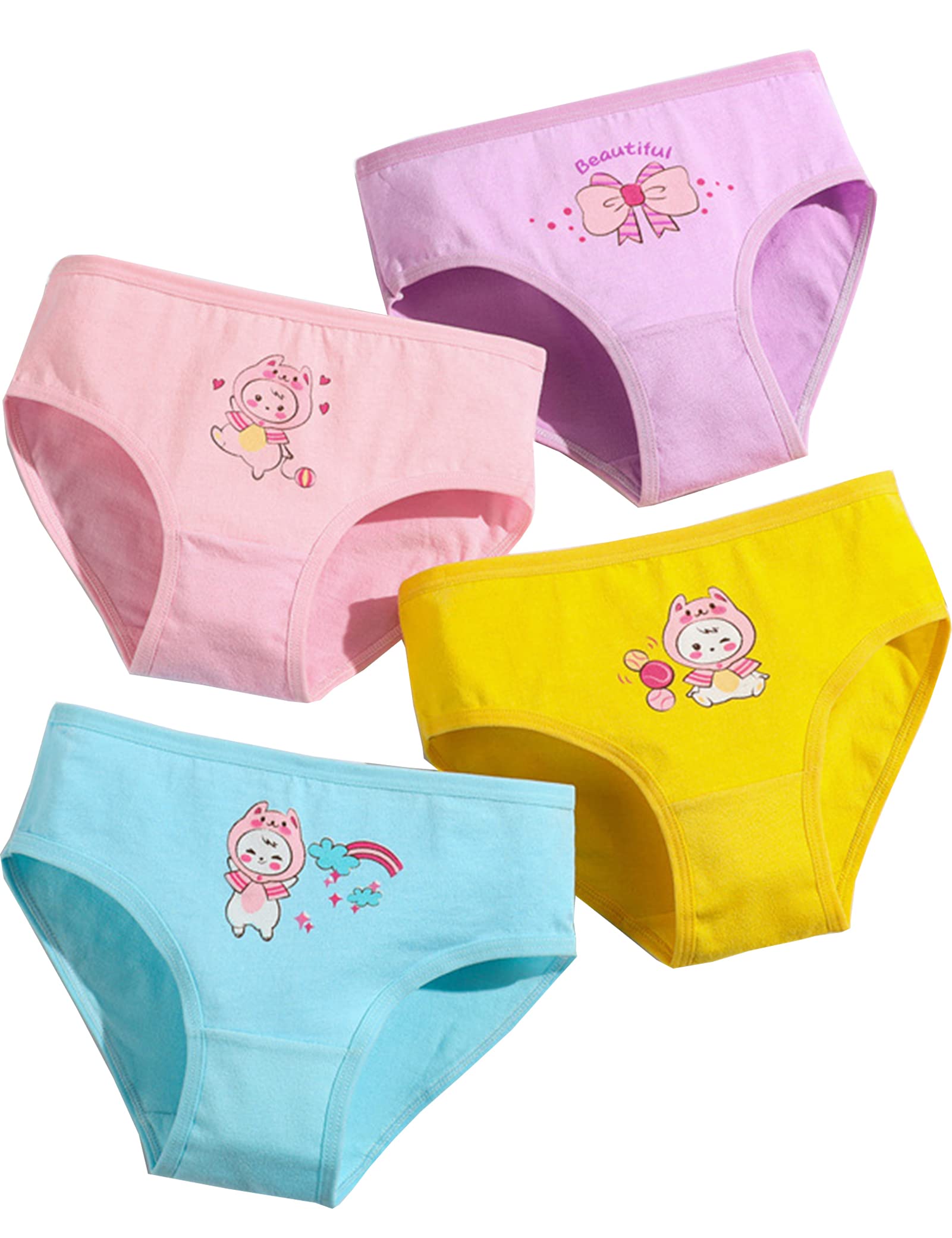Kiench Girls Cotton Underwear Multipacks of 16 Toddler Girls Panties Briefs Undies