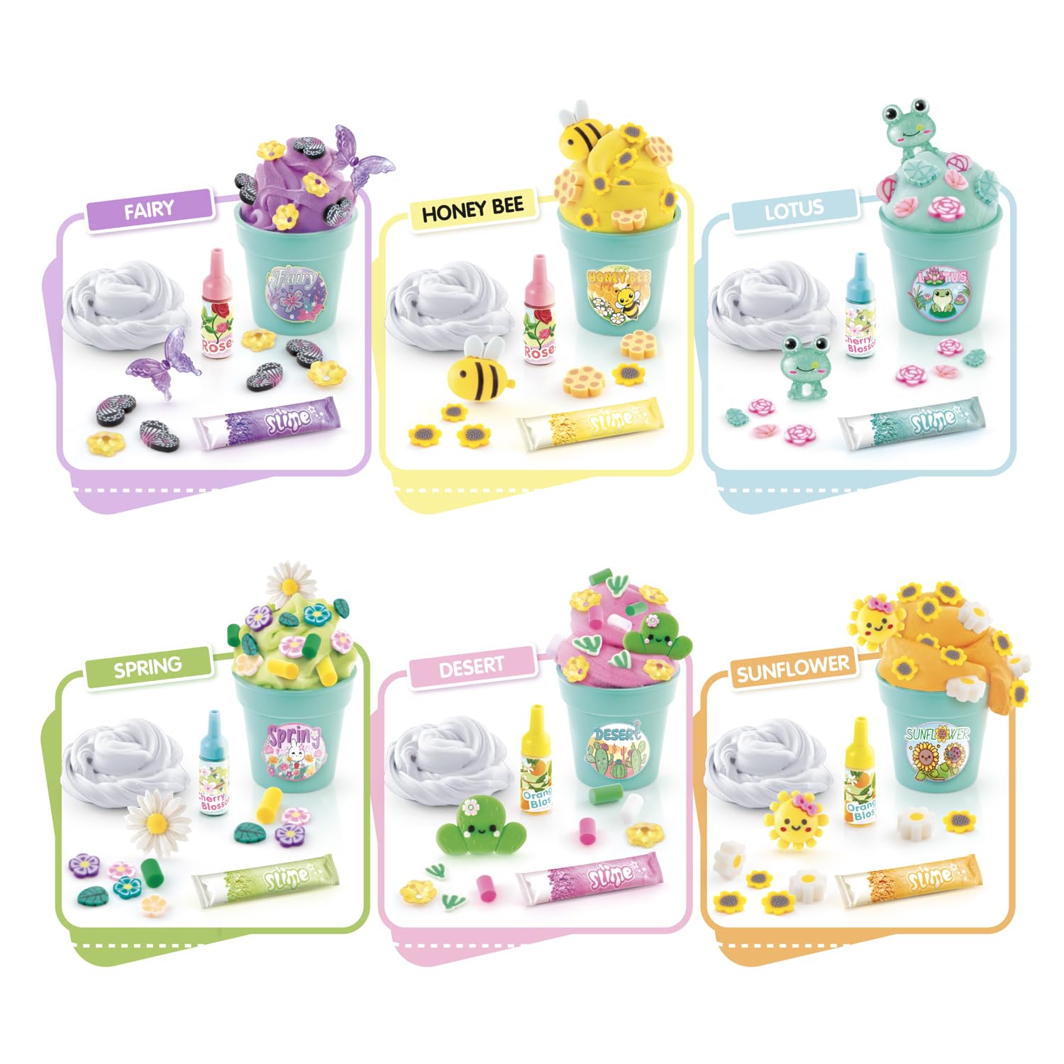 Canal Toys - So Slime - Slime Flower Mini Giardino - Crea il tuo universo floreale con le tue creazioni colorate e profumate - Idea regalo per bambini 6 anni+ - Tempo libero creativo immaginazione
