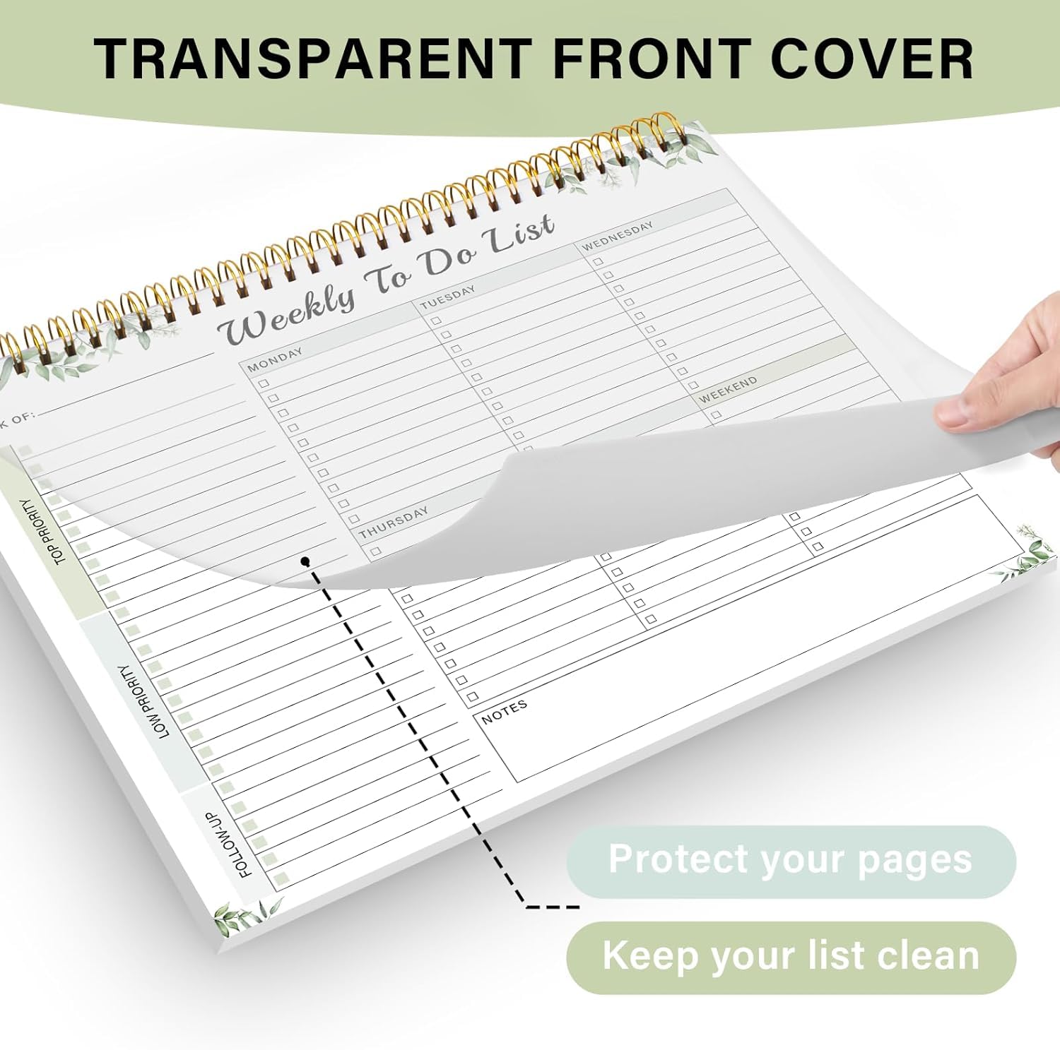 Weekly To Do List Notepad with 52 Undated Sheets(8.5"×11")- Undated Weekly Desk Planner for Women & Man, School/Office Supplies - Image 3