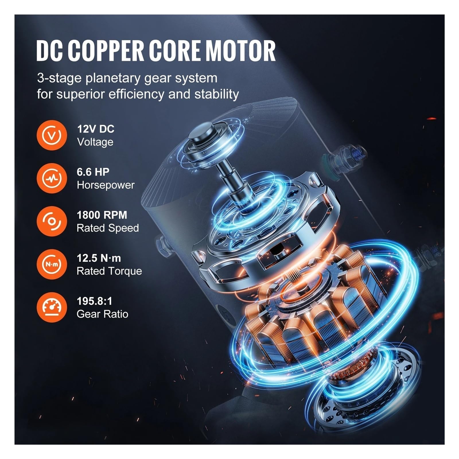 Cabrestante Eléctrico De 13500 Libras Con Cuerda Sintética 80 Pies Inalámbrico Para Camión IP55 Resistente Al Agua Para Remolcar SUV Herramienta Elevadora Eléctrica