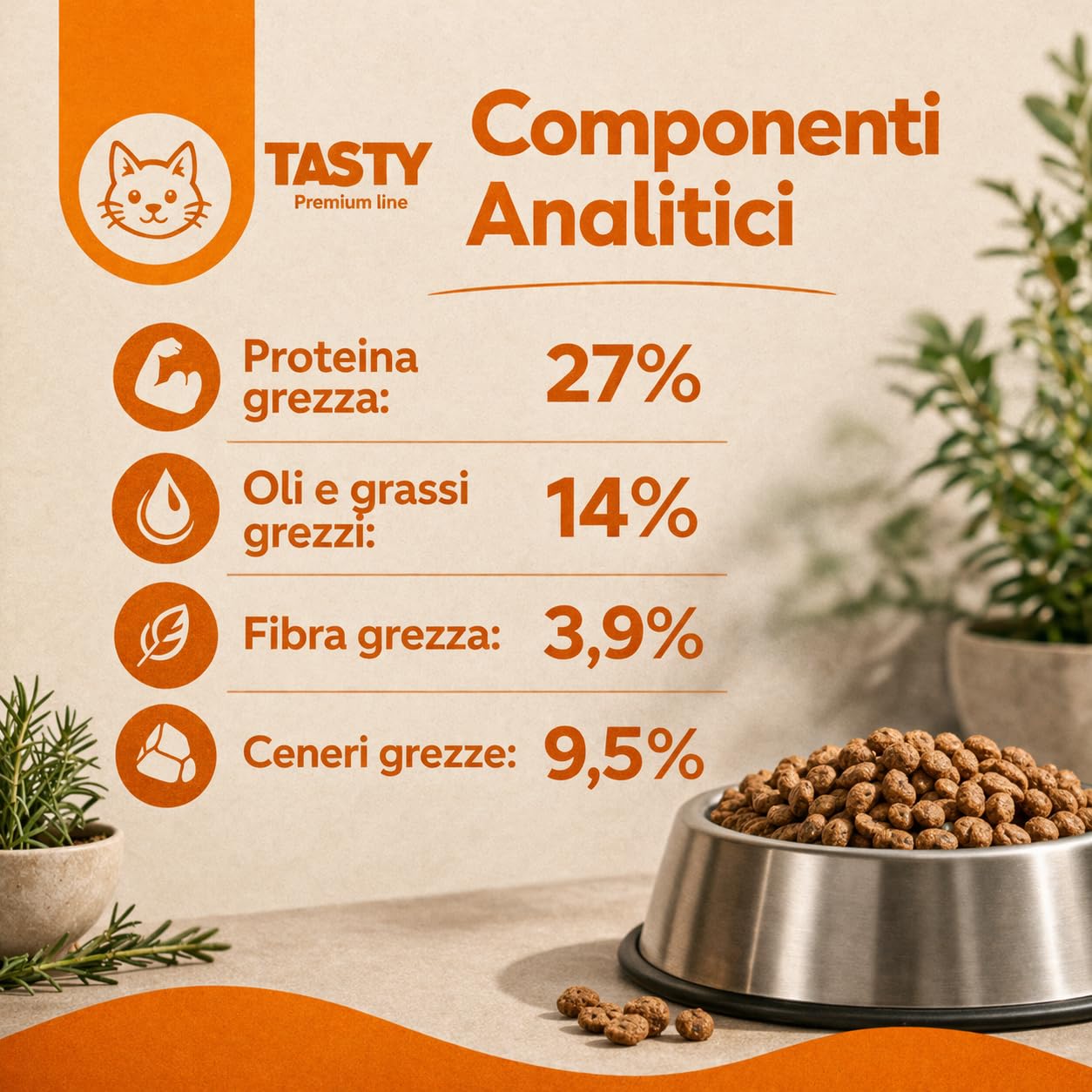 Mangolè Tasty Cat Adult Manzo Pollo 20 kg Croccantini per Gatti Adulti Alimento Completo con Taurina e Proteine Animali 27% Made in Italy