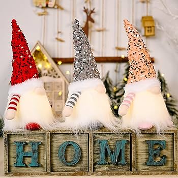 Amazon | Yavoluy クリスマス飾り ドワーフ人形 3個セット