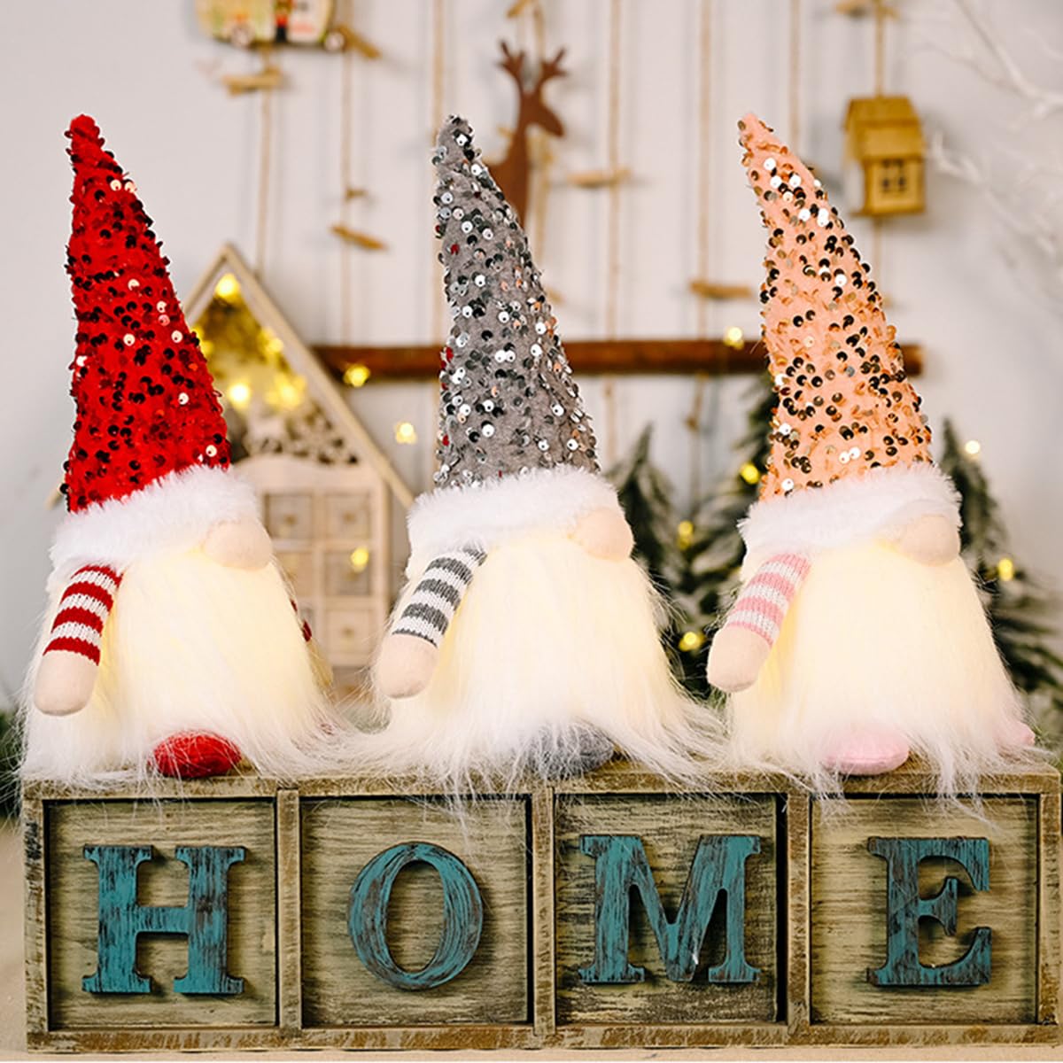 Amazon | Yavoluy クリスマス飾り ドワーフ人形 3個セット