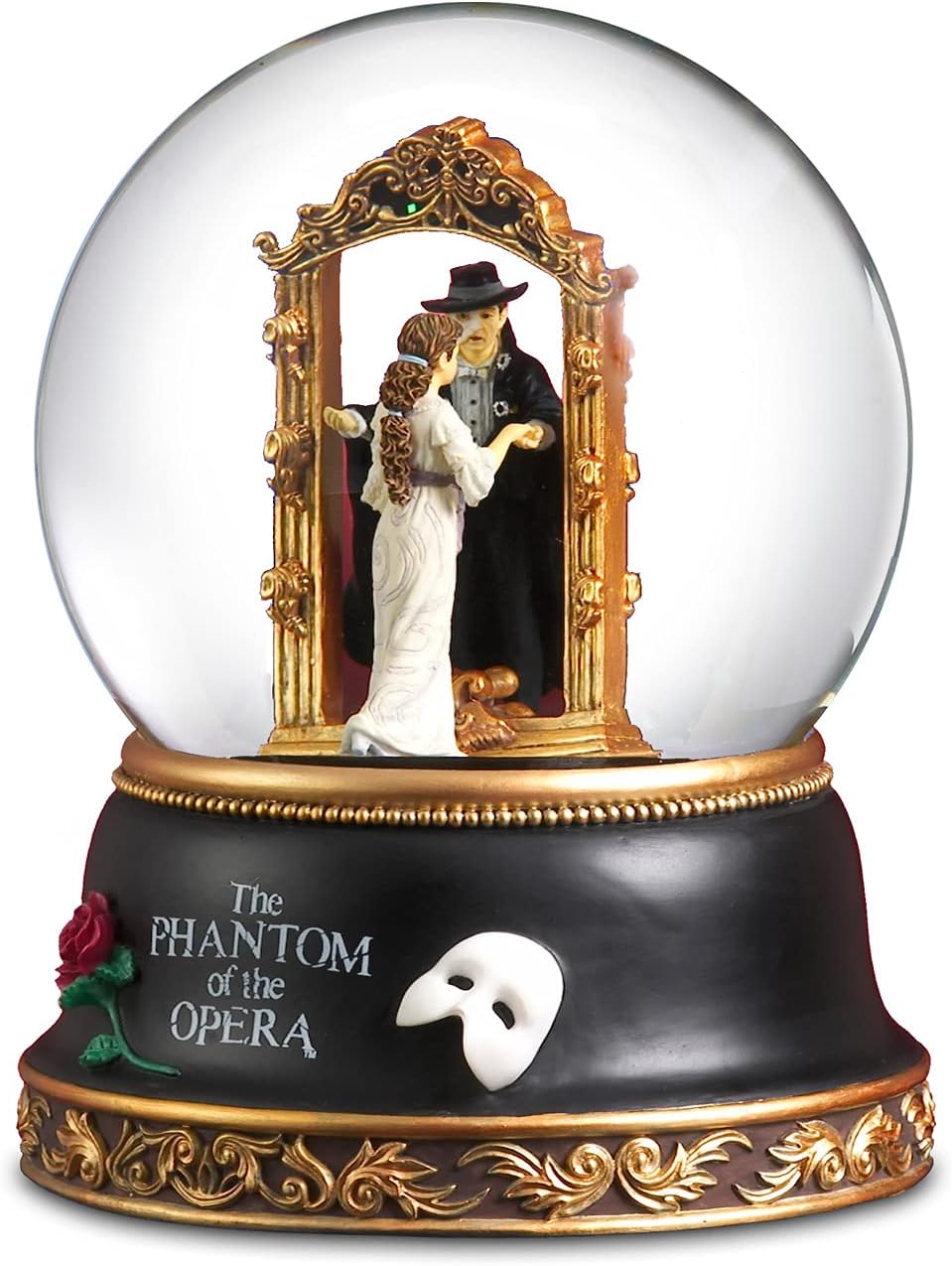 The San Francisco Music Box Company The Phantom™ and Christine Mirror Scene Water Globe