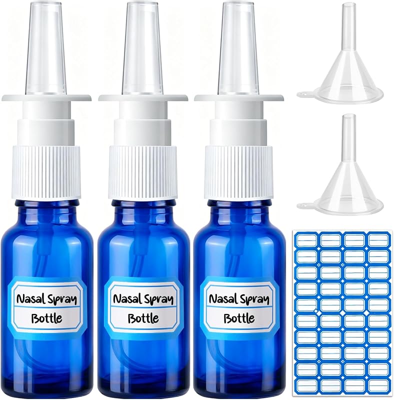 Frascos de spray nasal de vidro ZHWKMYP, 20 mL, pacote com 6