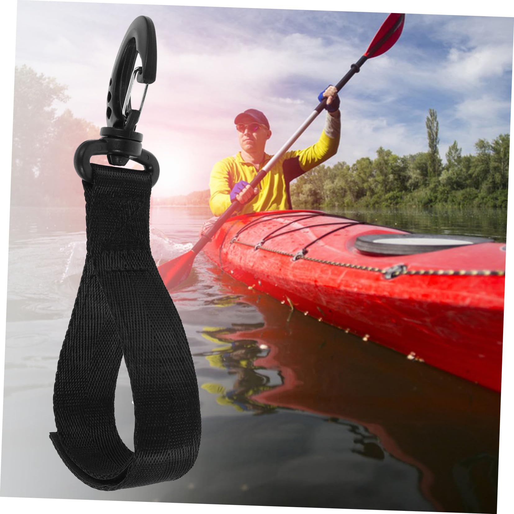 Abaodam Ocean Cordage Fixé Crochet pour Voilier Crochet De Voilier Crochet De Cravate De Yacht Fournitures De Kayak Crochet D'amarrage Pratique Plastique Black
