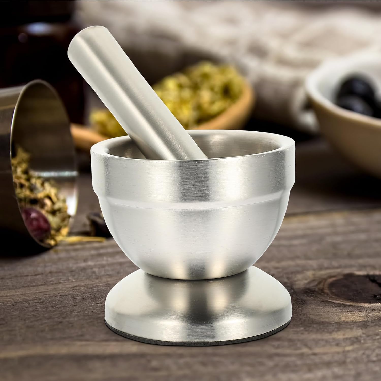 Stainless Steel Garlic Masher Metal Pestle for Peanut Grinding Bowl