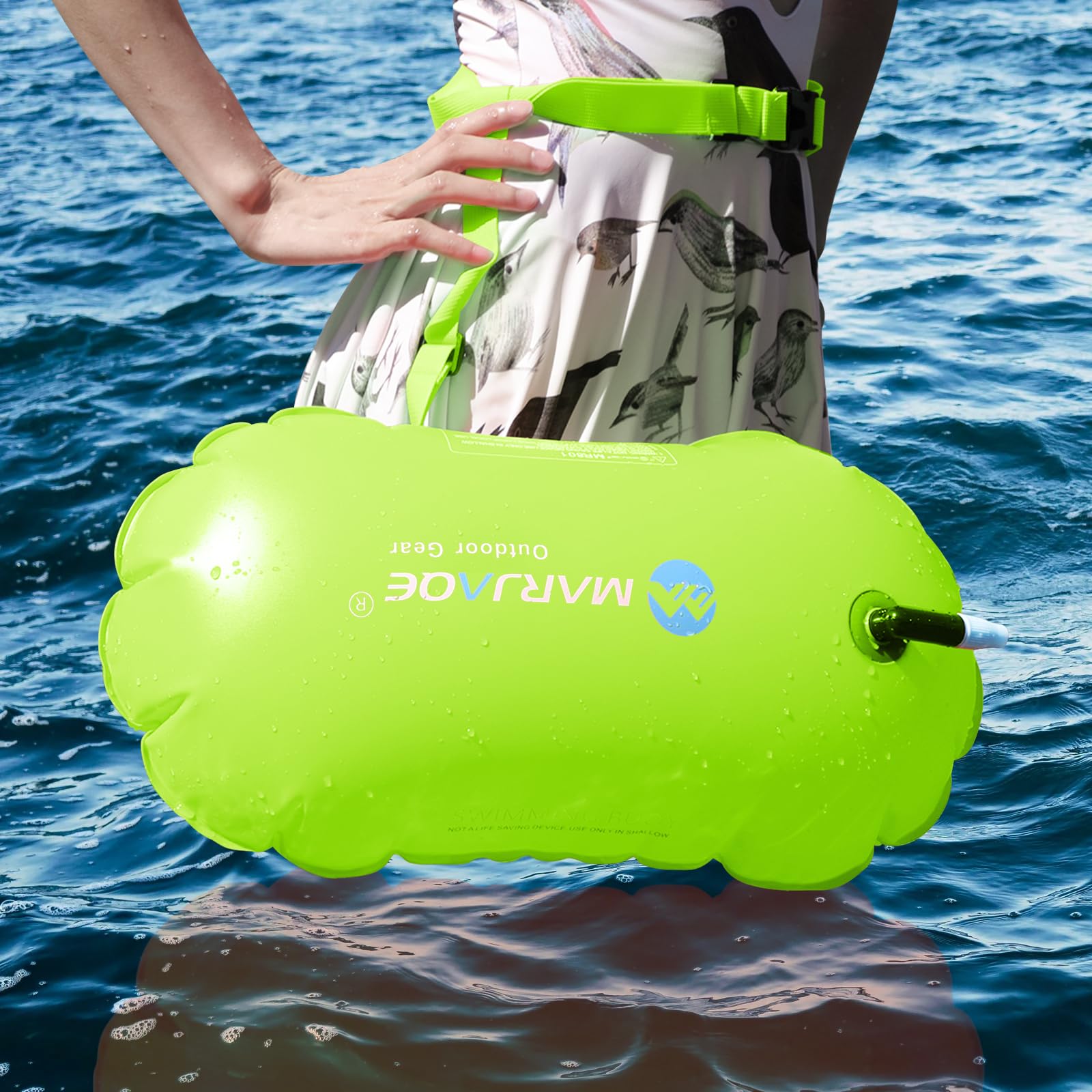 Boa da Nuoto,Galleggiante da Nuoto All'aperto,Galleggiante, Cintura Regolabile in Vita,con Cintura Regolabile in Vita per nuotatori in acque libere, triatleti, Kayaker, snorkeler
