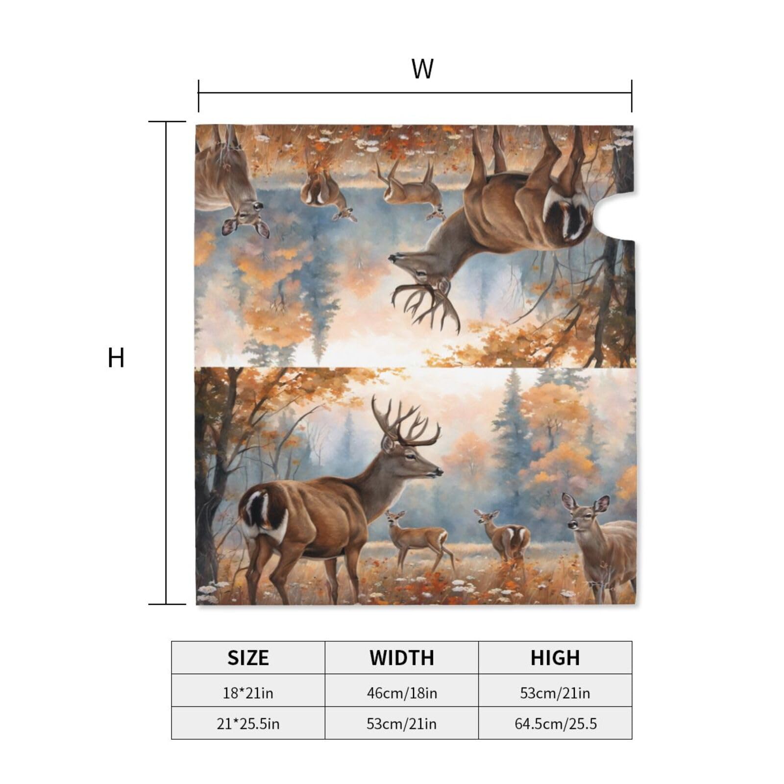 Dujiea Wildlife Deer Magnetic Mailbox Wrap – Waterproof Oxford Cloth, Large 25.5 X 21 Inch, Fits Standard US Mailboxes