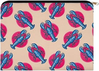 Make Up Bags for Women Blue Lobster Pink Circ...
