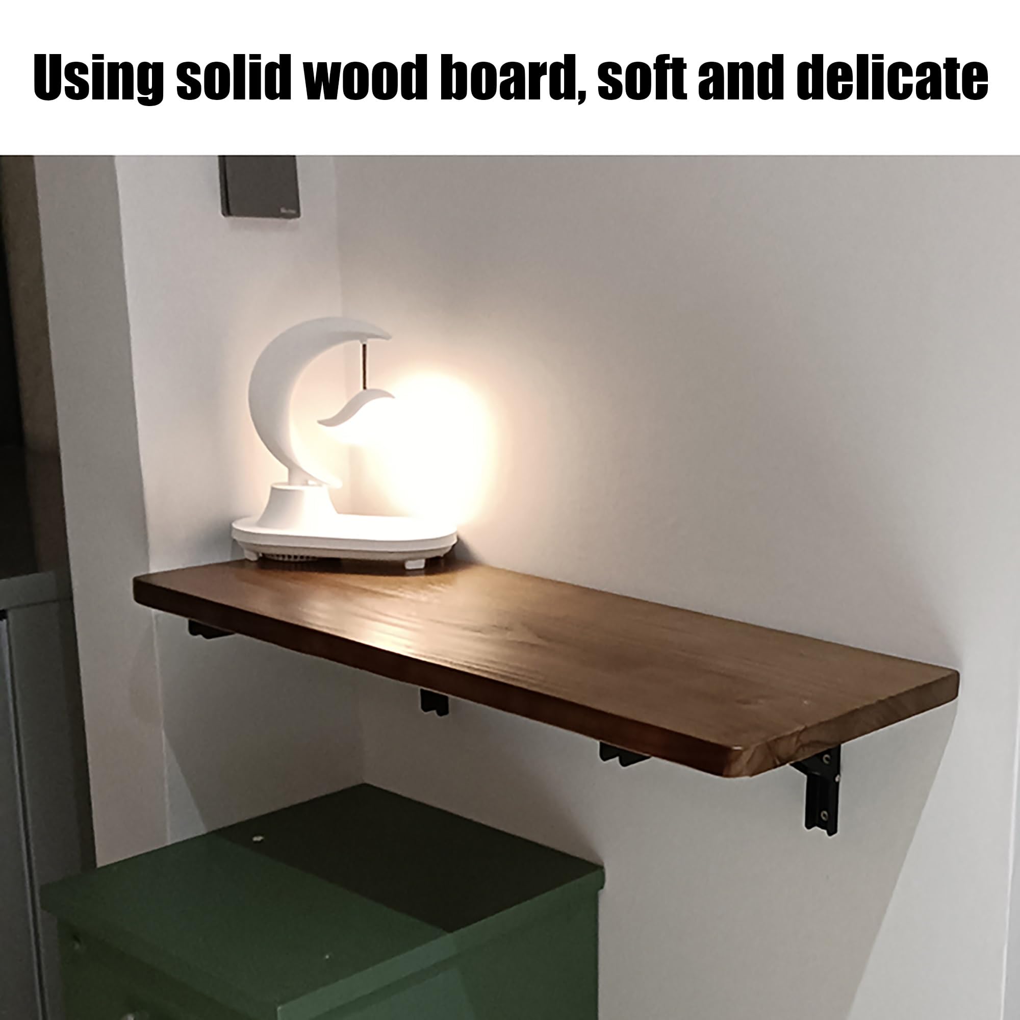 Scrivania pieghevole da parete in legno massello, per piccoli spazi, con banco da lavoro pieghevole per garage, cucina e sala da pranzo (100 x 35 cm)