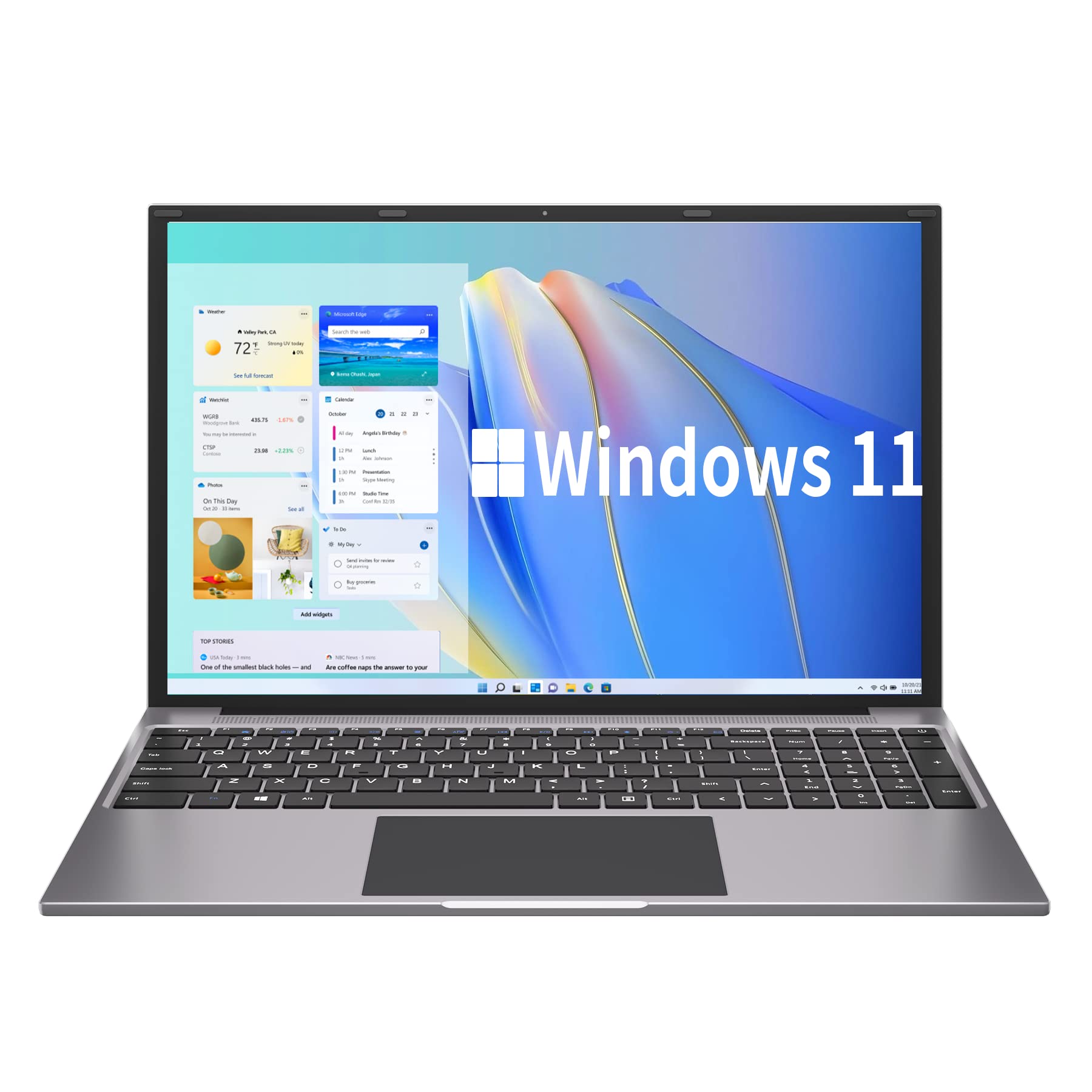 MELIUNA Laptop 16 Inch FHD IPS Display, 128GB ROM 4GB DDR4 Windows 11 Laptops with Intel J4105 Quad Core Processor, Intel ...