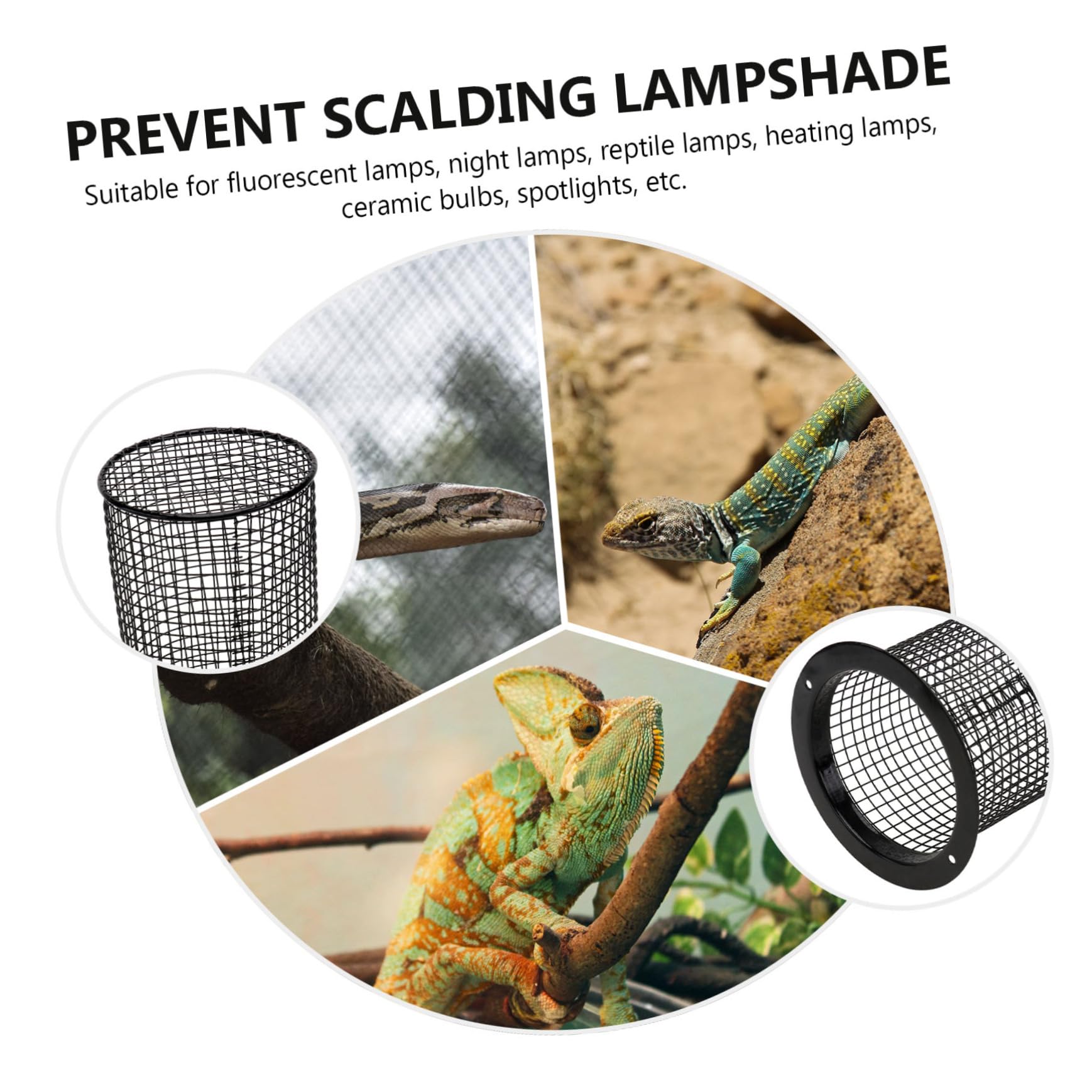 HOMSFOU 2piezas Cubierta Antiescaldado Para Lámparas De Reptiles Protección Para Calor Terrarios Compatible Lámparas Cerámicas Fáciles De Instalar Evita Quemaduras Para Lagartos y