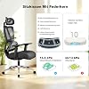 MELOKEA ReliefBack Ergonomic Office Chair 150 kg 3D Armrests Comfortable Desk Chair with Dynamic Lumbar Support Spring Seat Padding 3-Level Locking Large People EN1335