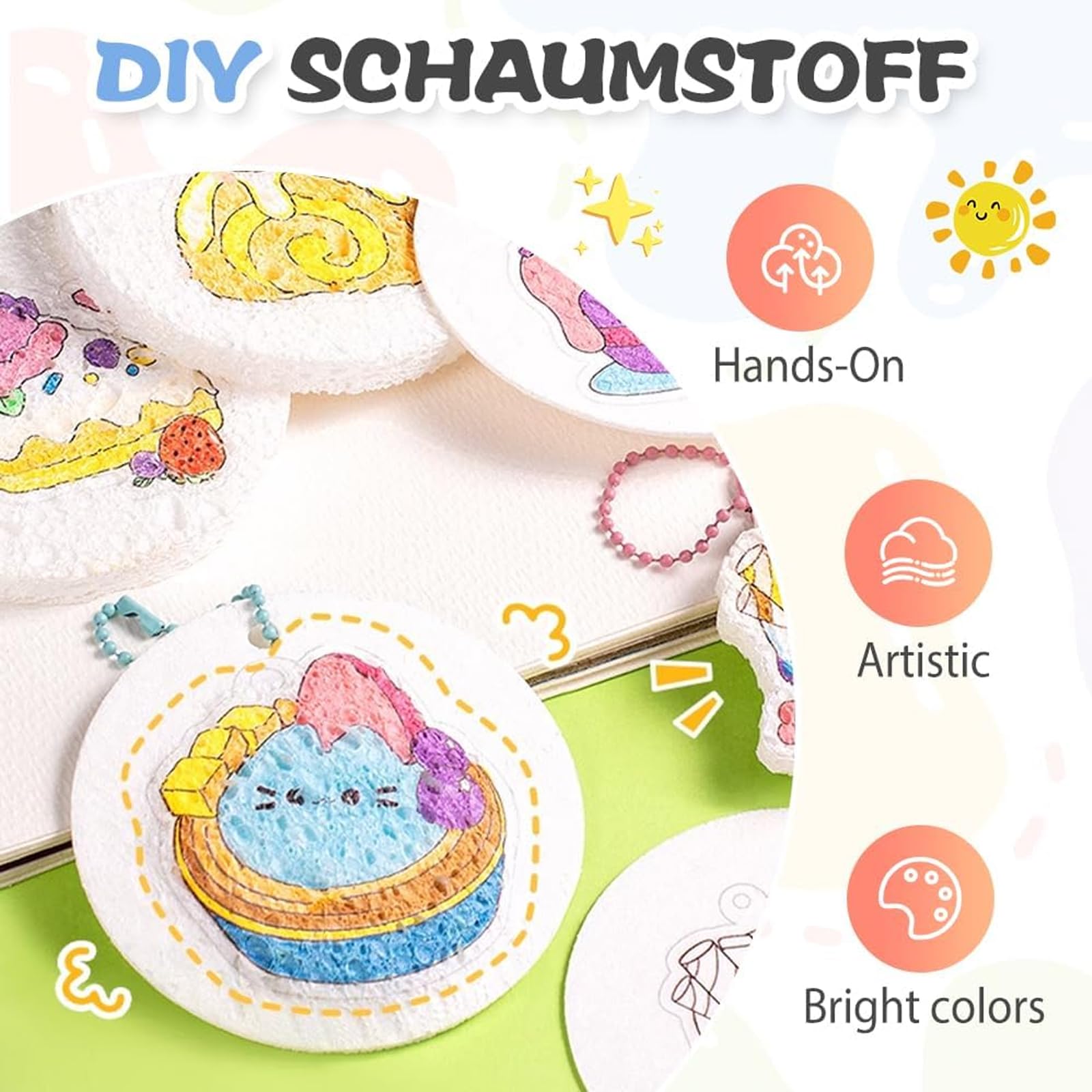 Magic Kit Magic Foam Texture Painting Kit, 3D Drawing Magic Canvas ...