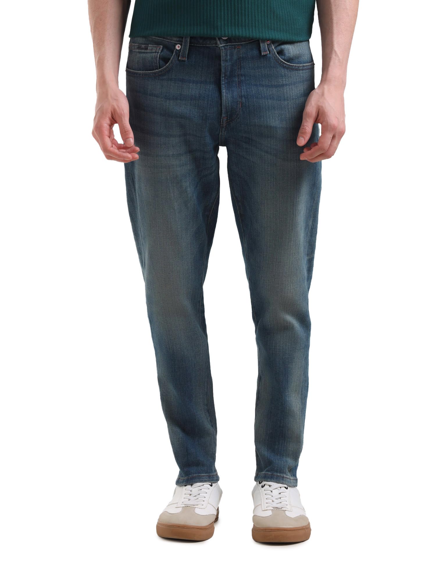 flying machine Men's Relaxed Tapered Fit Jeans| Solid | Mid Rise | Stretchable | Jeans for Man-picture-13