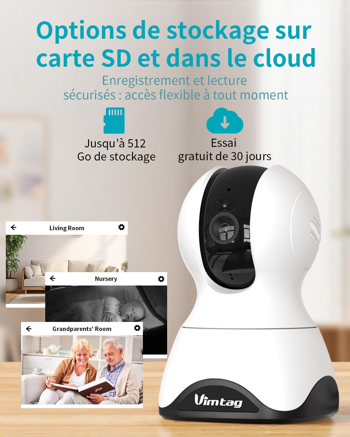 2.5K(4MP) Caméra Surveillance WiFi Intérieure Caméra Pan/Tilt à 360° Maison avec Détection Humaine Intelligent Sirène Audio Bidirectionnel Vision Nocturne Couleur Compatible Alexa pour Bébé/Chien