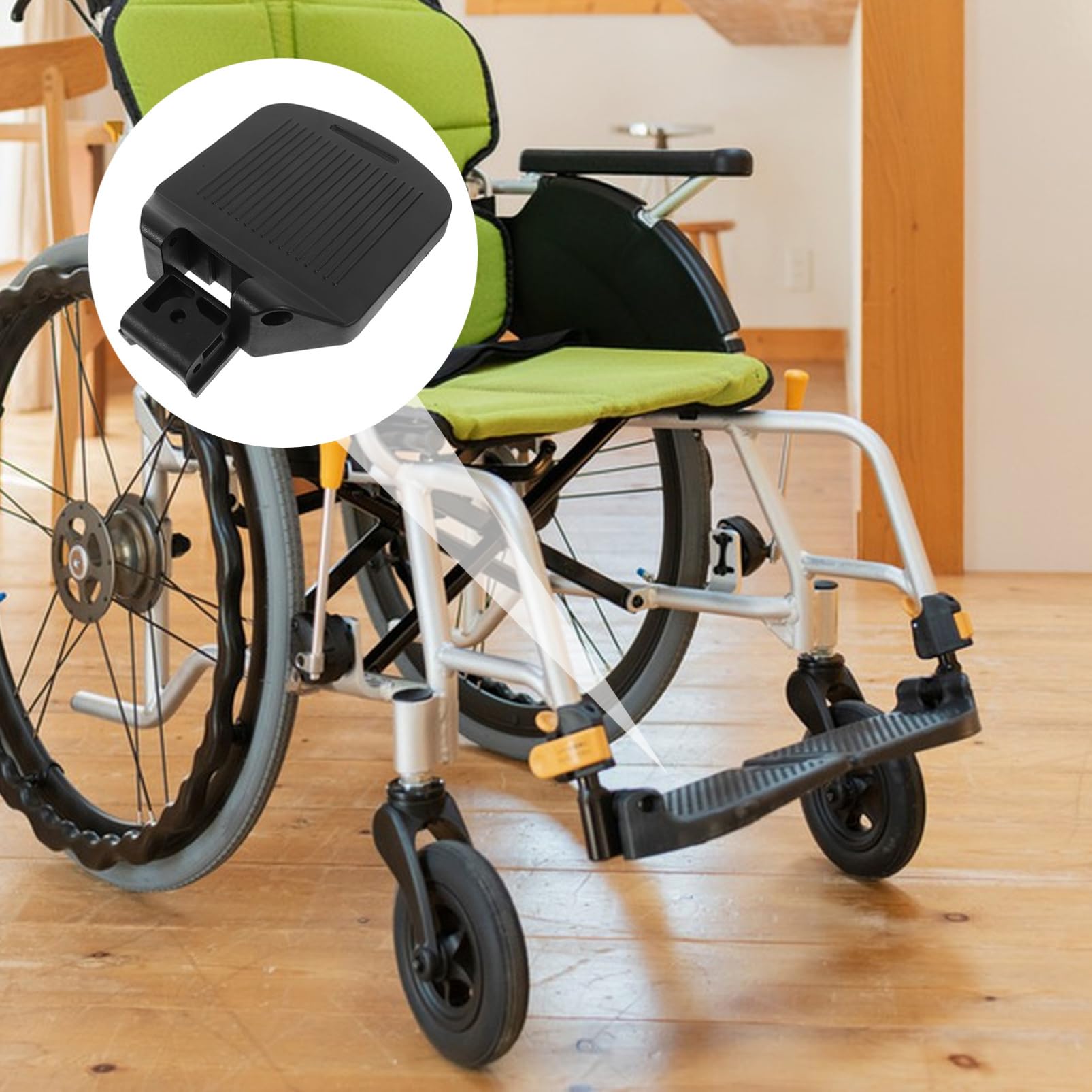 Vaguelly Reposapiés Ajustables para Silla de Ruedas, Diseño Elevable Soporte de Poste, Material Pa Resistente, Paquete de 2 Unidades, Accesorio Adecuado para Personas Edades