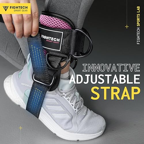 Miniatura 3 de FIGHTECH Correas de tobillo para máquina de cable para gimnasio - Correas de tobillo de cable - Puños acolchados para tobillos para patadas de
