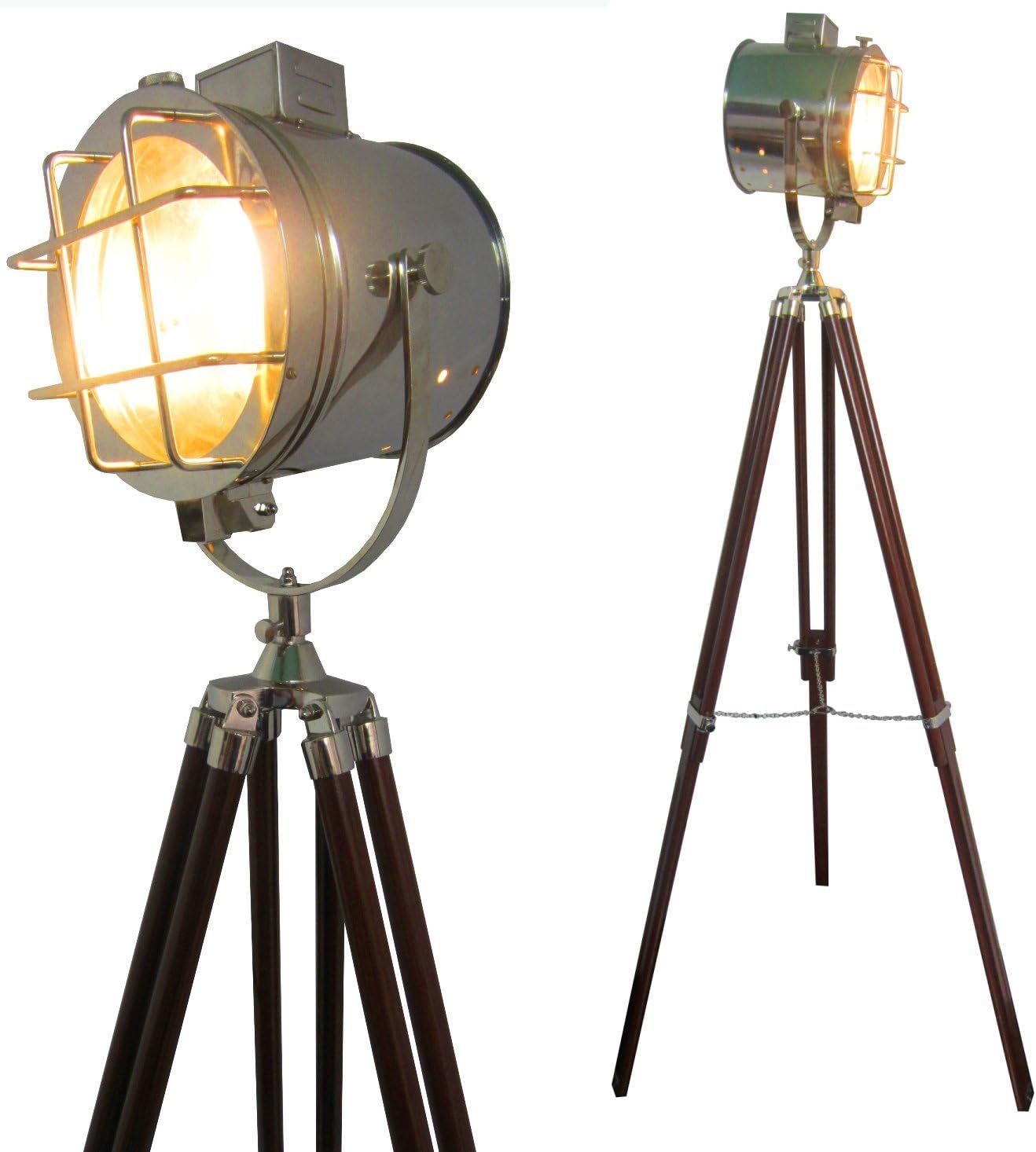 lamplitz Iron And Steel, Nickel Floor Lamp, , Pack of 1 Light, 1 Stand