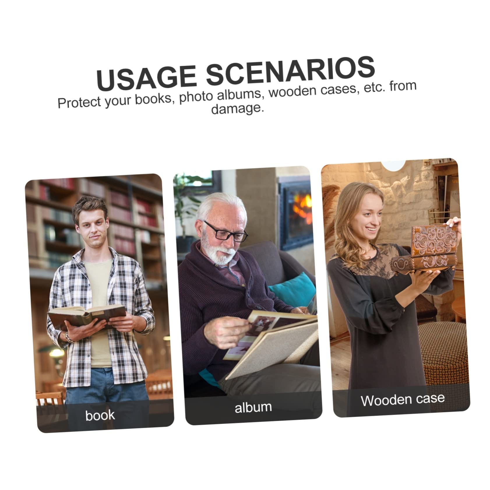 Angoily 100pcs Mini Book Corner Protectors Notebook Edge Protectors for Scrapbooking Albums Corners