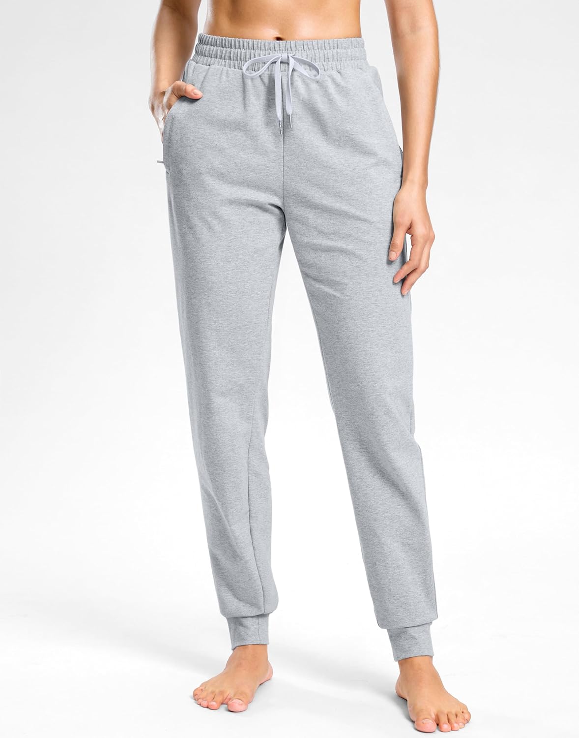 G Gradual Women's 30"/32"/34" Inseam Tall Sweatpants Cotton Joggers with Zipper Pockets Yoga Lounge Athletic Pants for Women - Image 2