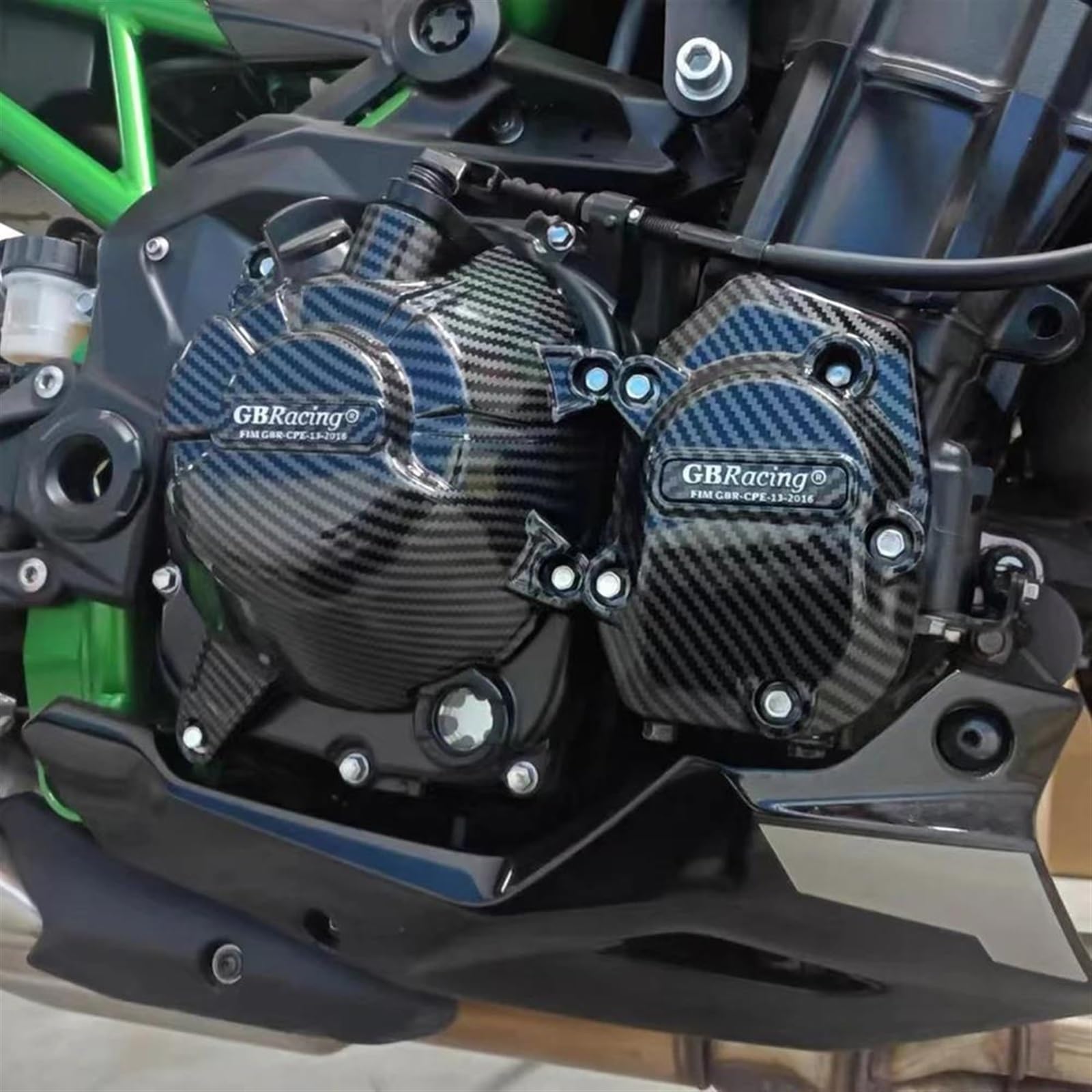 Protector Cárter Motor Kawasaki ZX9R 1998-2003 - Cubierta Lateral Estator, Plástico ABS Plateado