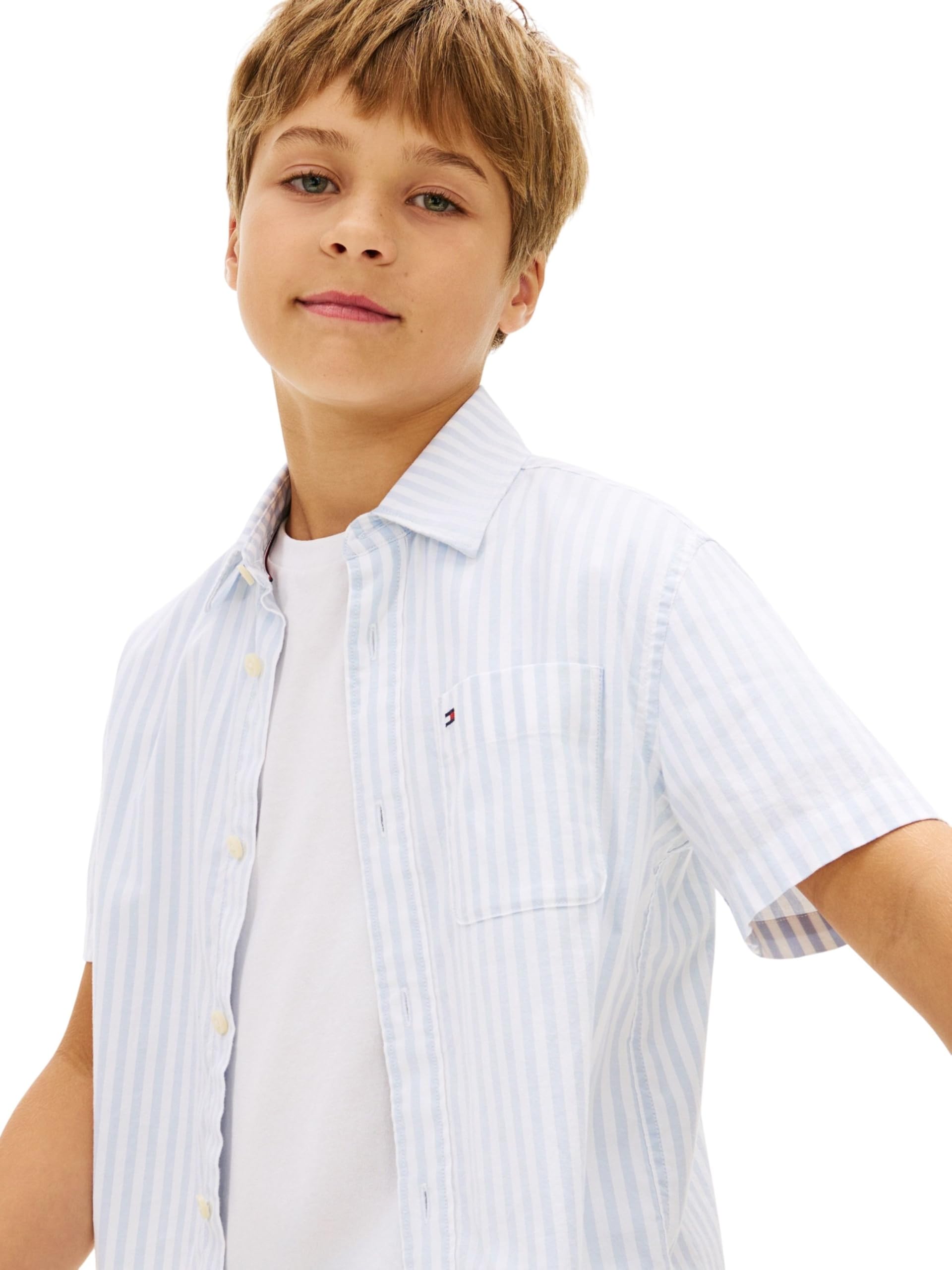 Tommy Hilfiger Flex Ithaca Stripe Shirt SS Kb0kb10210 Camisetas Niños (Pack de 1)