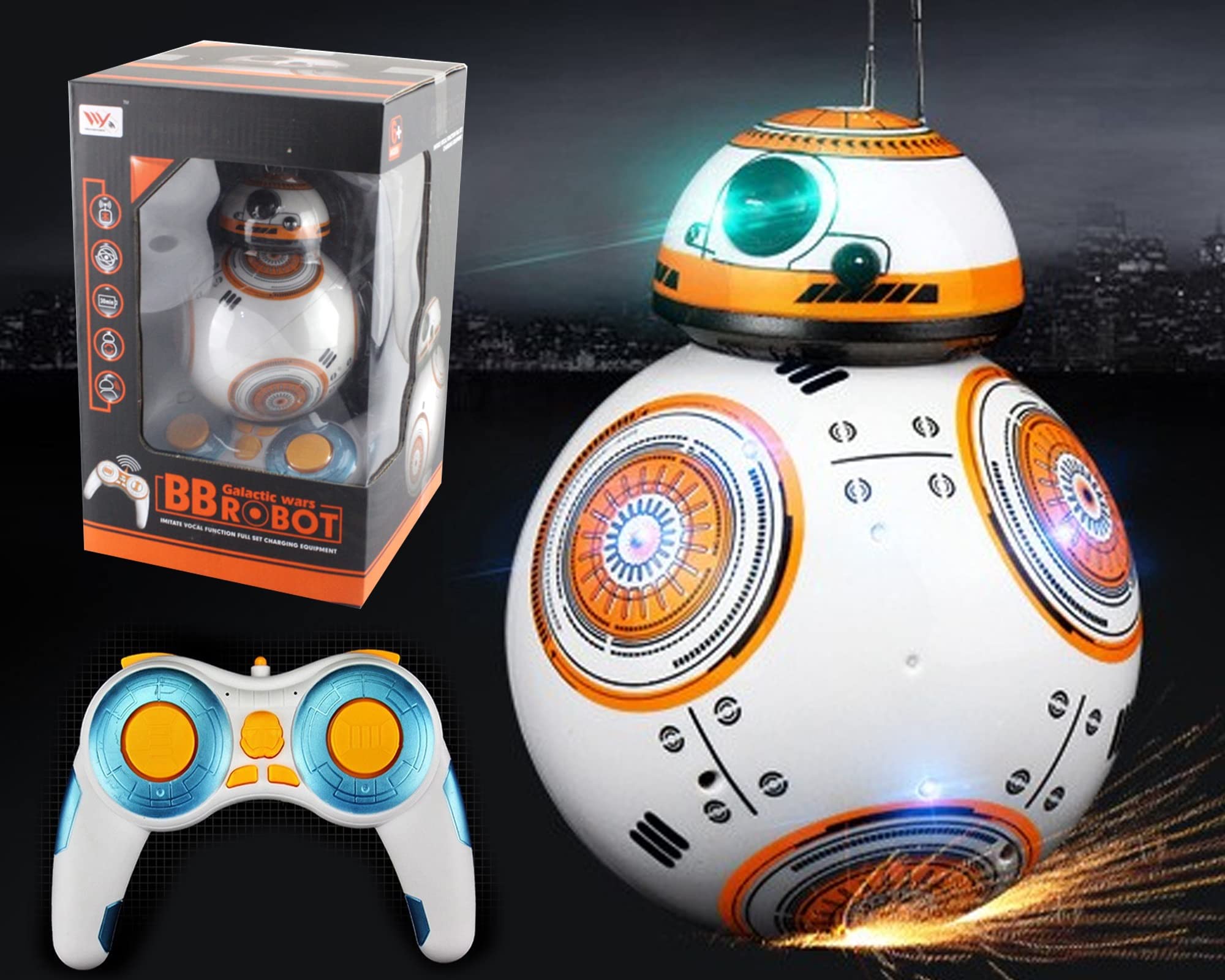 Amazon.co.jp: Bb-8 ラジコン ロボット 磁気サスペンション構造 水陸  