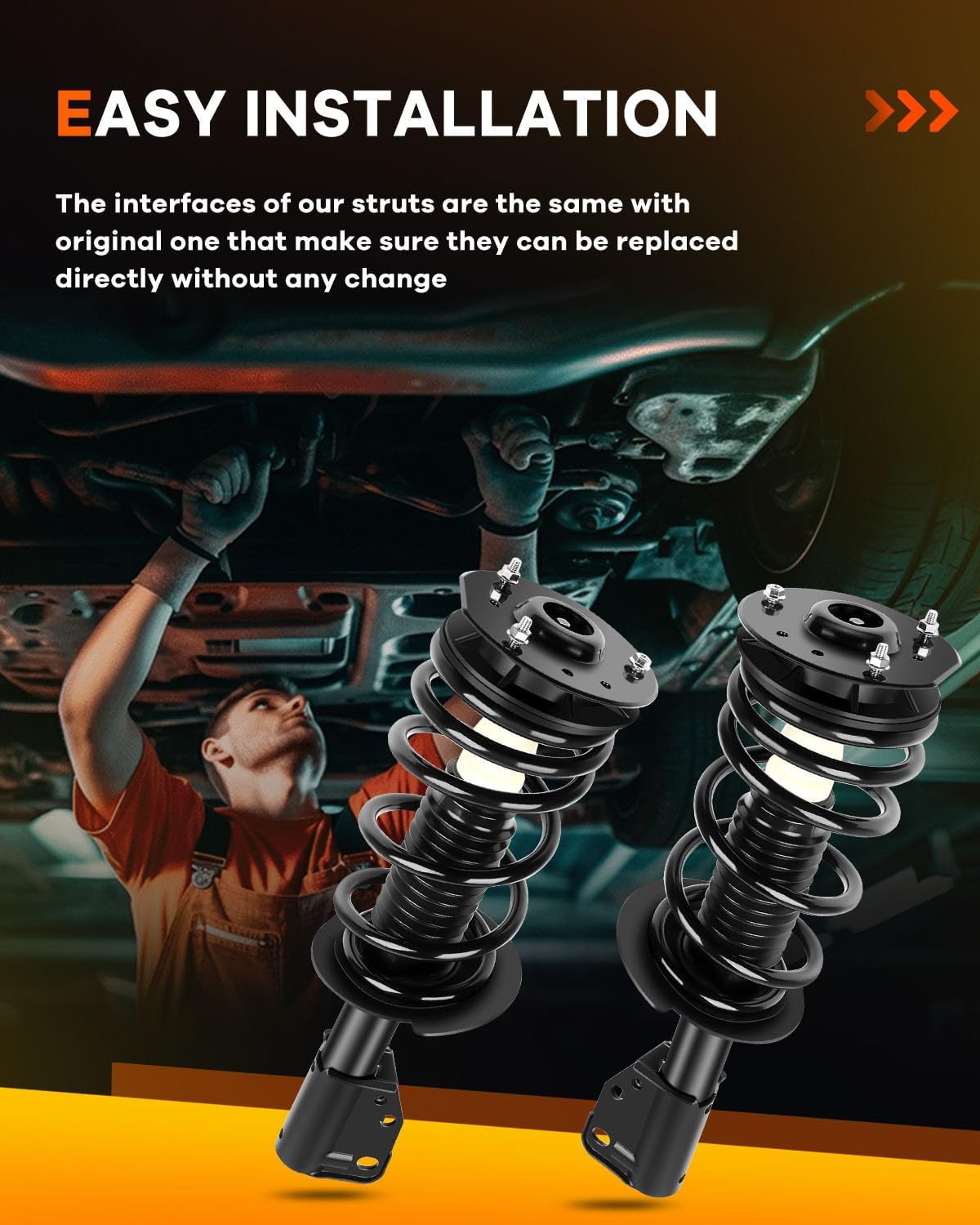 Front Spring Strut Assembly,OCPTY Complete Struts Shocks for 172174 for 1999-2005 for Chevrolet Cavalier, 1999-2005 for Pontiac Sunfire Replace Struts