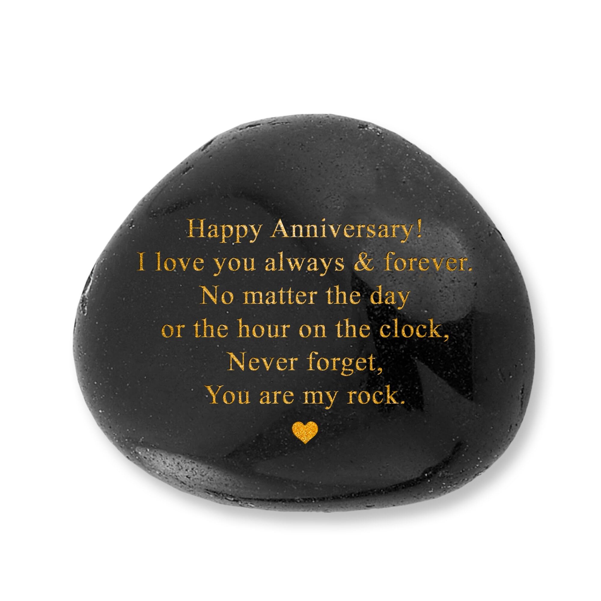 VELENTI Happy Anniversary Decorative Stones Rock - Heartwarming You are My Rock Wedding Presents, Inspiring Anniversaries Keepsake for Her, Decorative Accessories Anniversary Present for Him