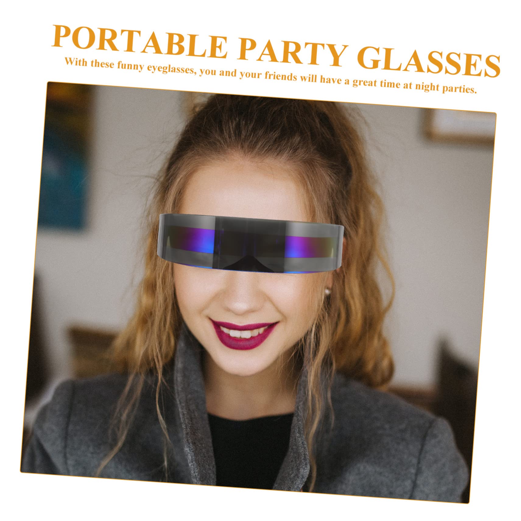SOIMISS 10piezas Gafas De Fiesta De Estilo Futurista Lentes Decorativos y Ligeros Para Eventos Cosplay y Festivales