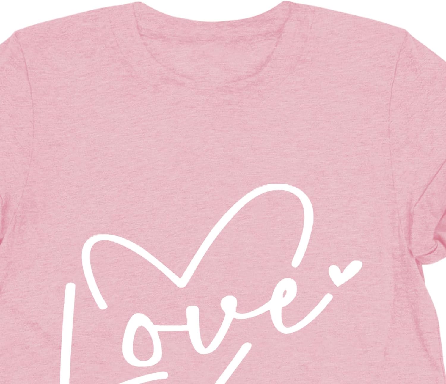 Valentines Shirts for Women Valentine Love Heart Printed Graphic Tshirt Cute Girls Casual Top - Image 4