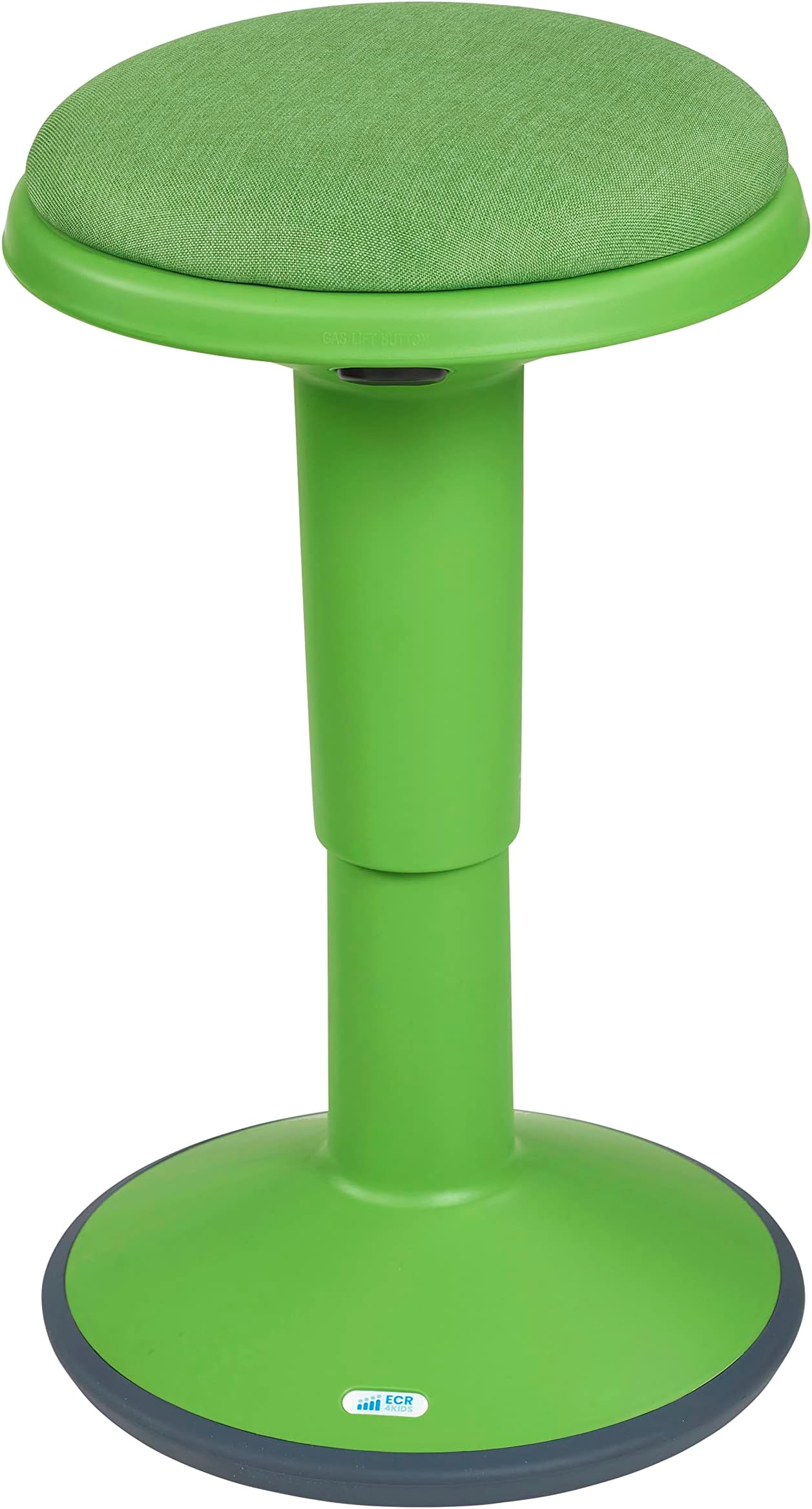 Sitwell Wobble Stool with Cushion, Adjustable Height, Active Seating, Grassy Green