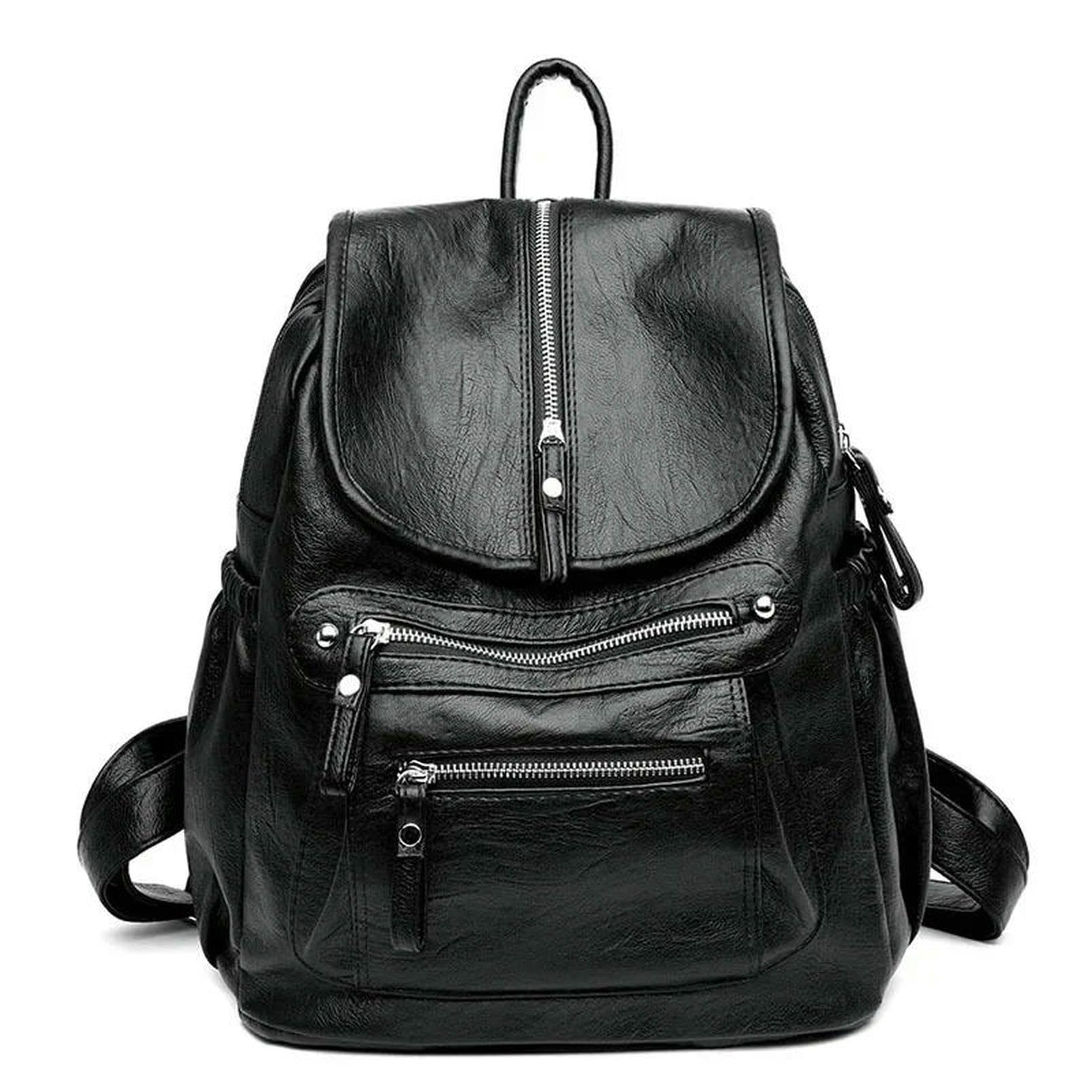 Zaino Porta pc Donne Zaini Vintage per Spalle Femminile da Viaggio Donna Ragazze Ragazze-Nero
