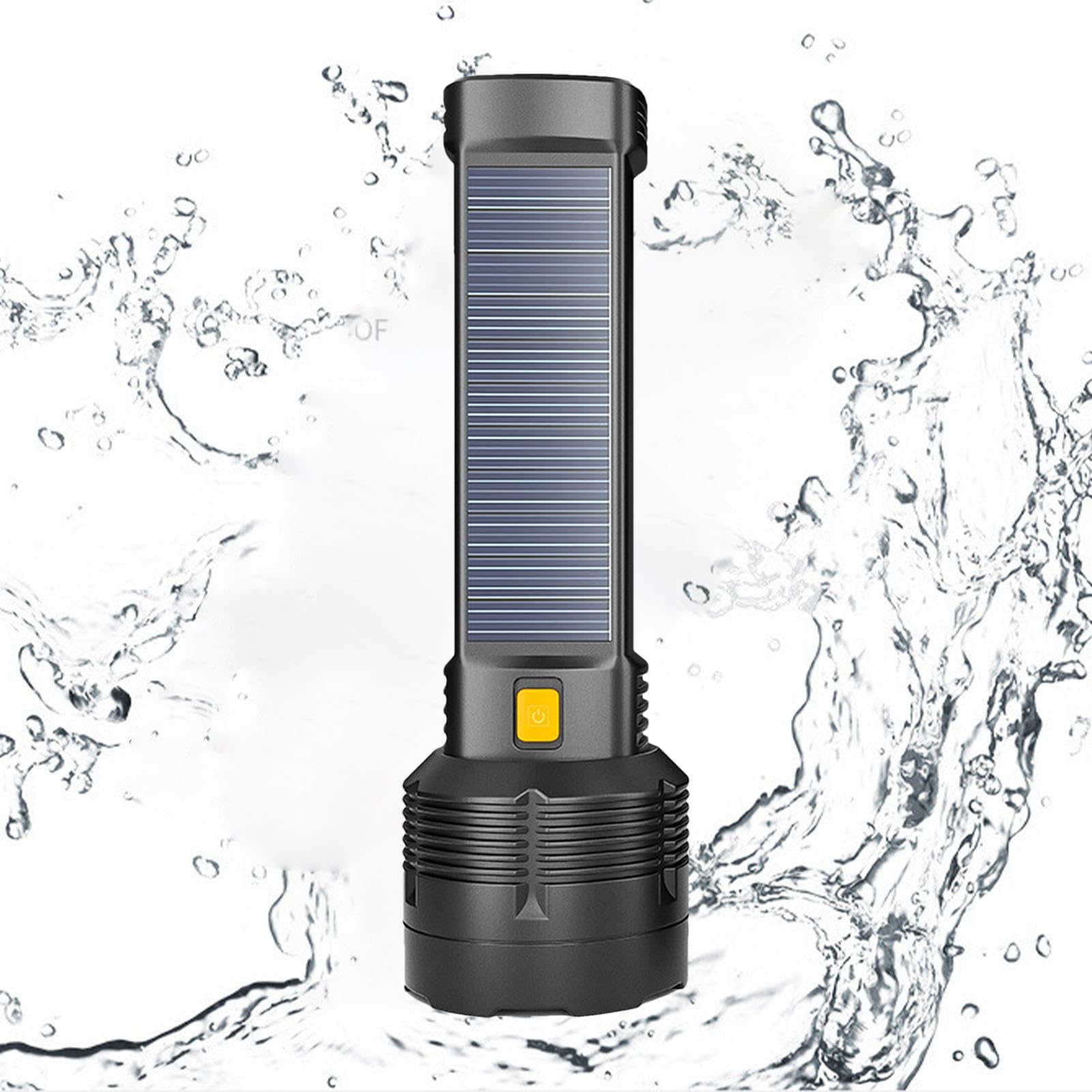 Torce elettriche per il campeggio, torcia elettrica a energia solare | Torcia portatile ricaricabile a carica solare,Torcia a lunga portata per la casa, multifunzione per la casa