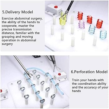 Amazon.co.jp: 腹腔鏡手術訓練 4種類の高品質腹腔鏡練習器具 縫合練習