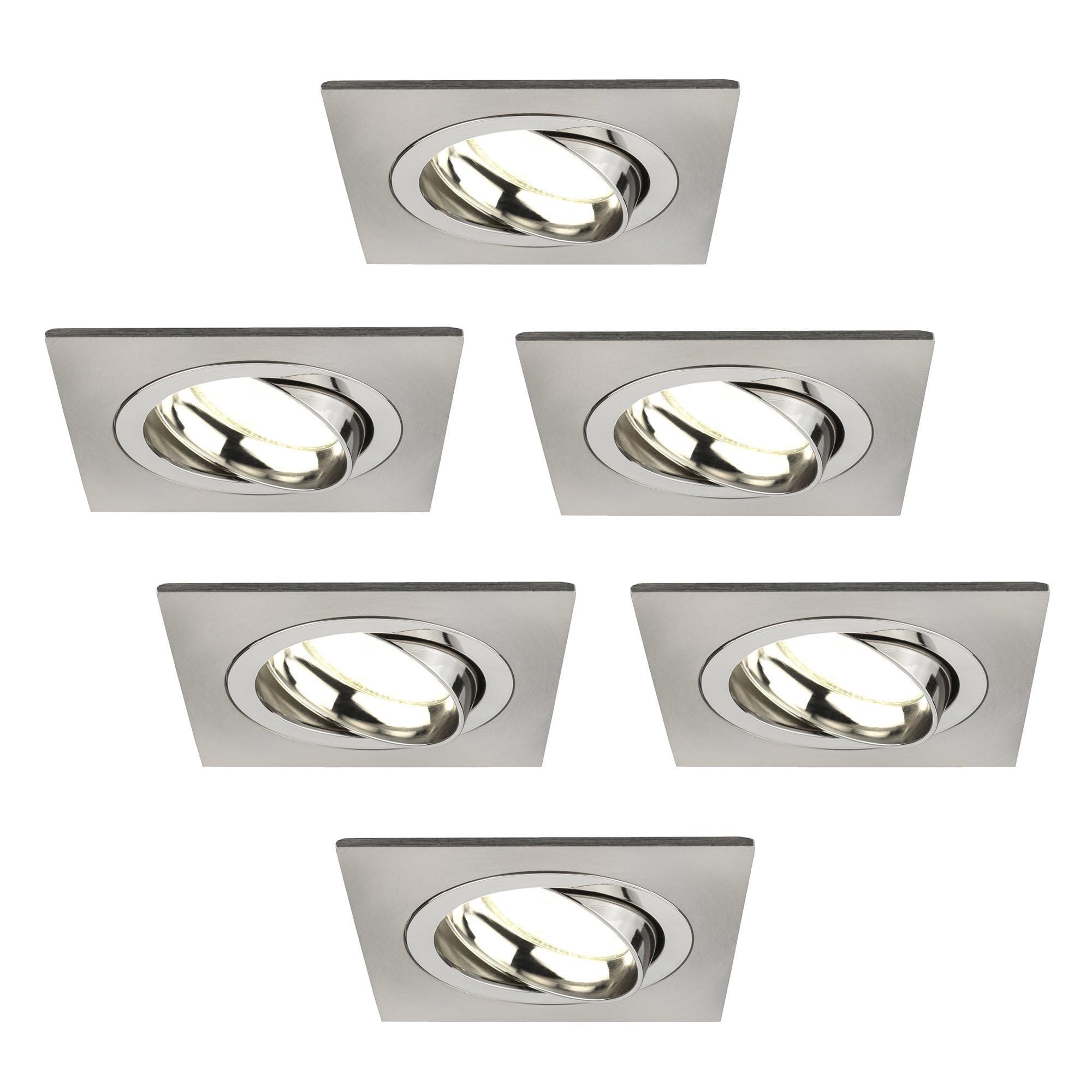 Ledvion 6 piezas downlight LED 3W regulable blanco neutro