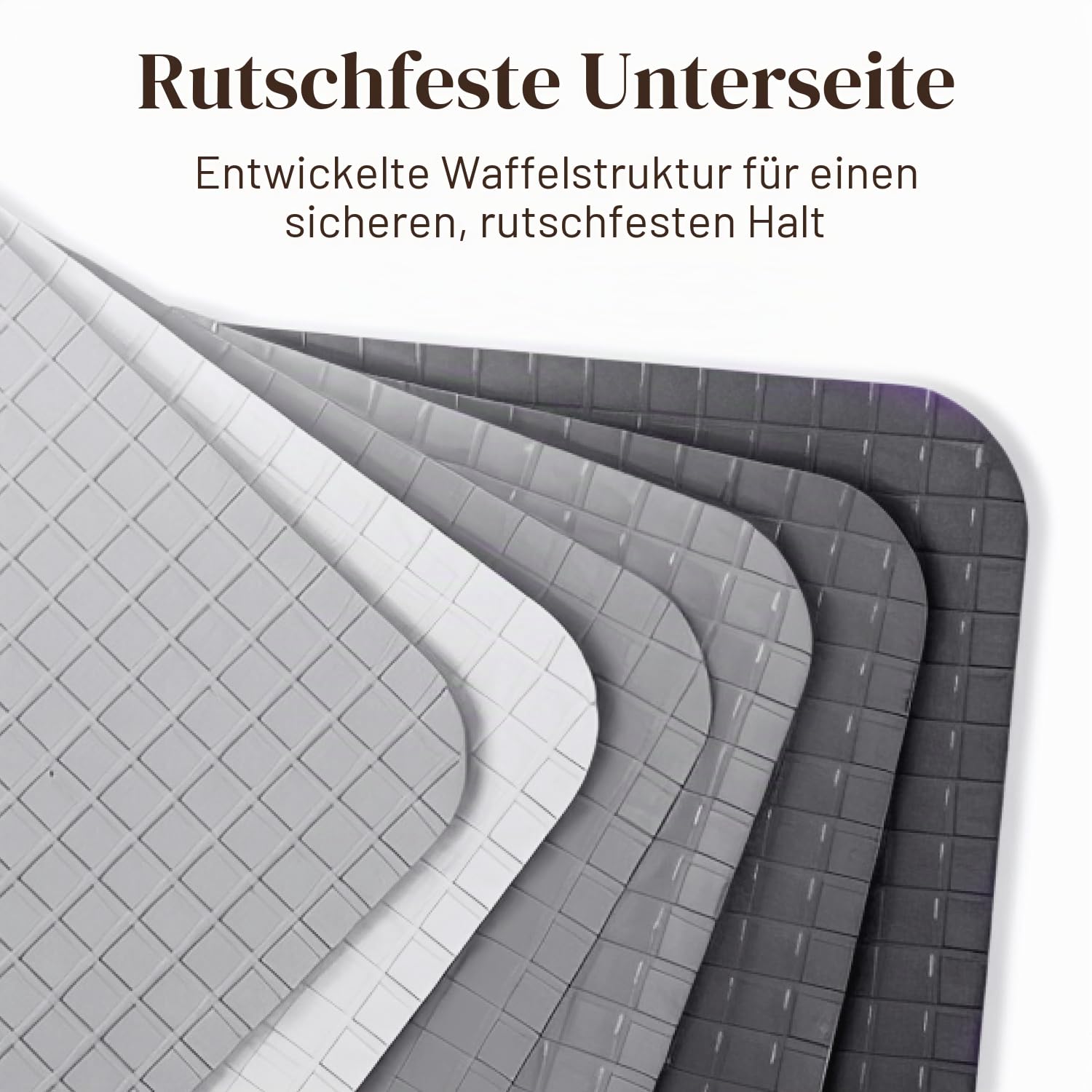 Cooler Kitchen Extra Dicke Flexible Kunststoff-Schneidematten Schwarz-Weiß mit Lebensmittelsymbolen & Rutschfestem Waffelrücken (6er Set) – Spülmaschinenfest – BPA-Frei