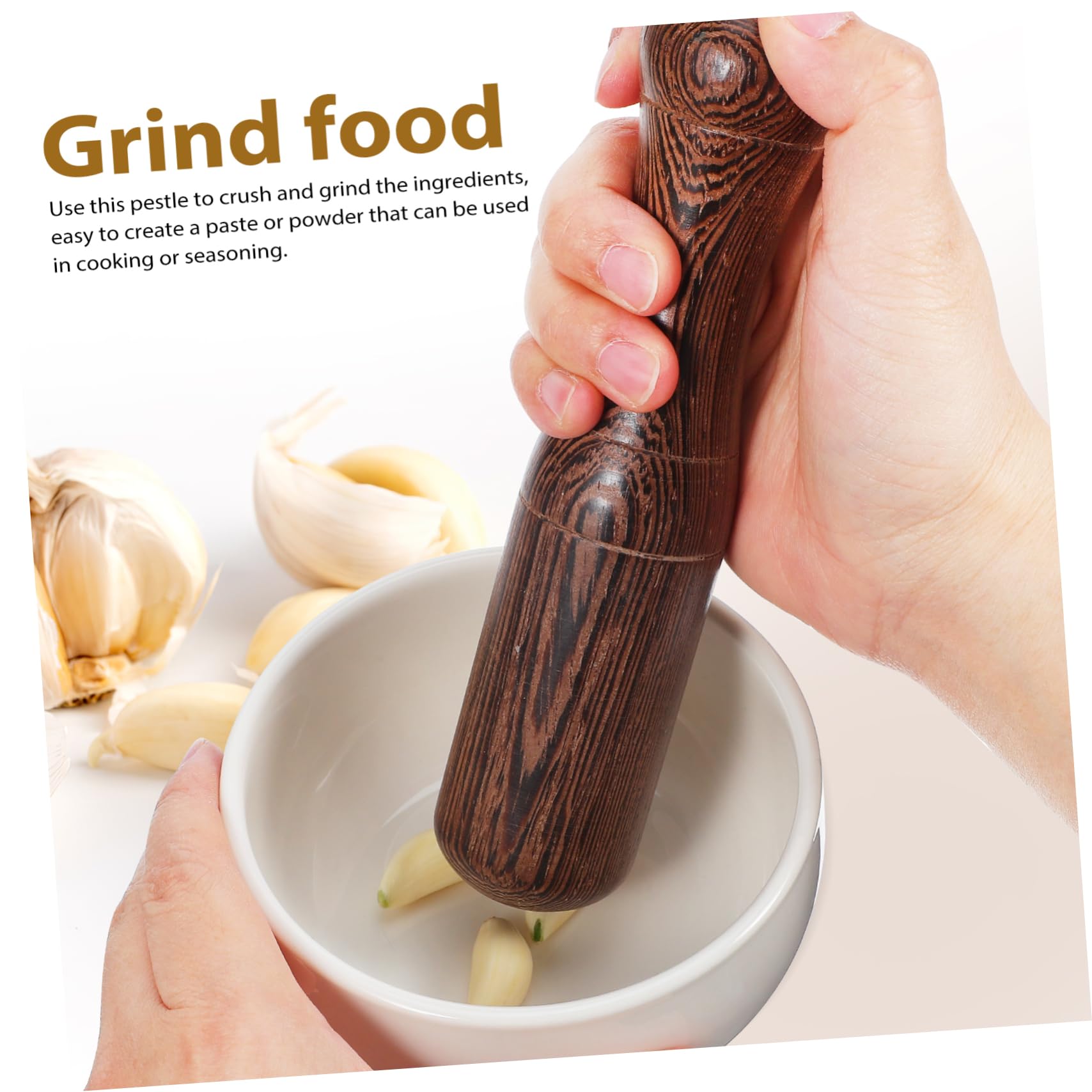 PRETYZOOM 6piezas De Madera De Para Molienda Manual Utensilio De Cocina Para Machacar Especias y De Diseño Ergonómico y
