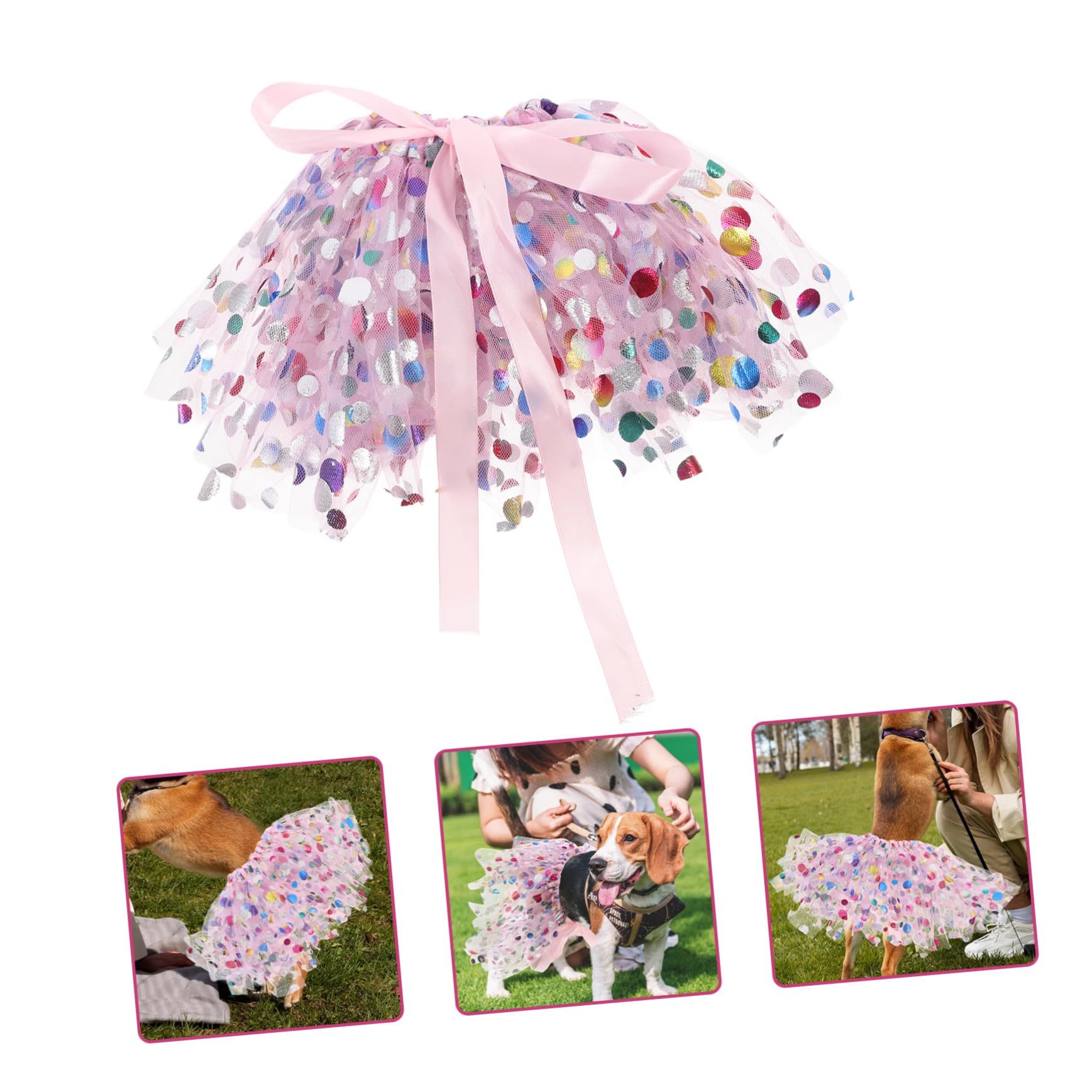 BESTonZON Tutù per cani regolabile traspirante tulle gonna ballerina taglia piccola media grande